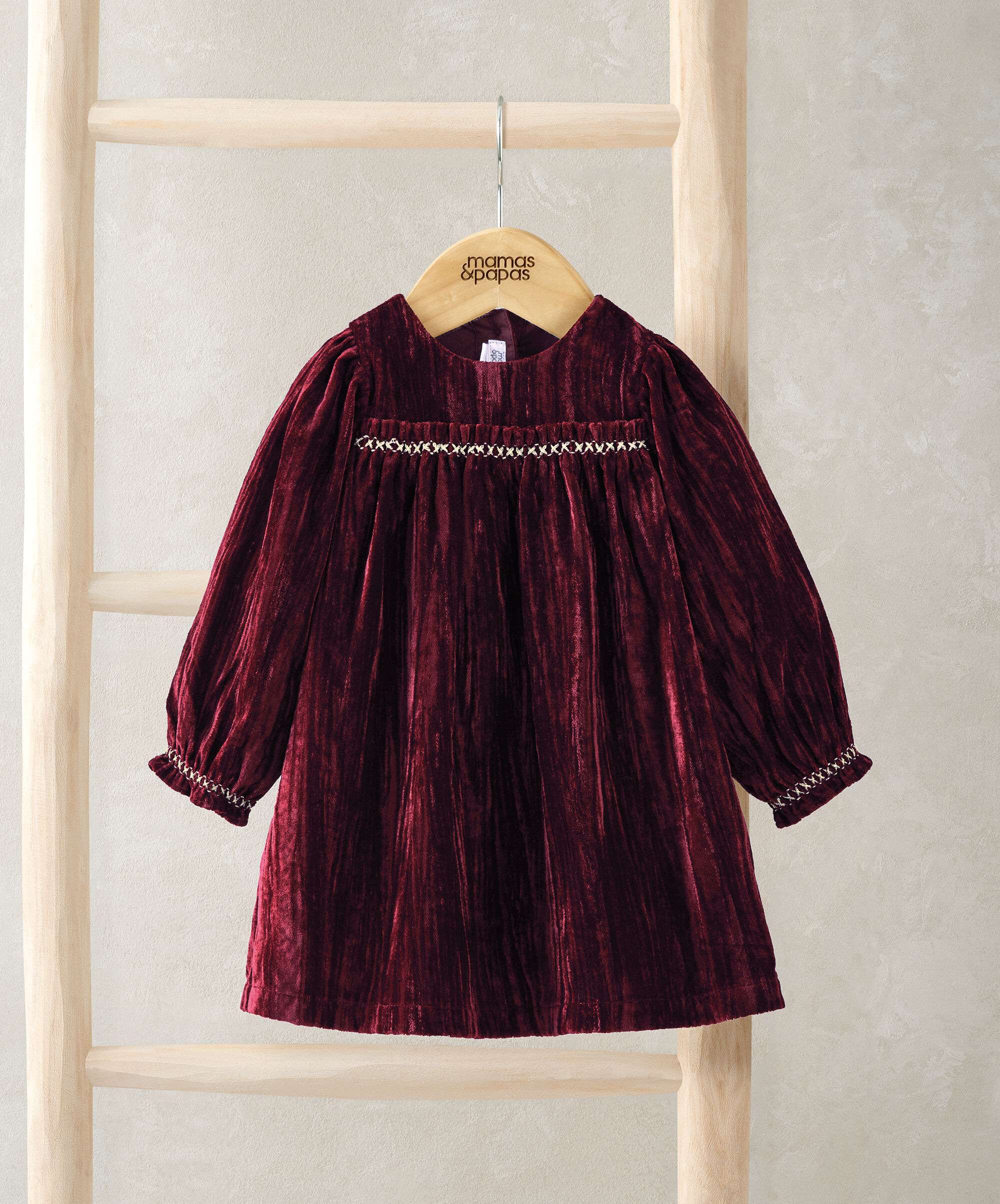Burgendy Velvet Dress image number 1