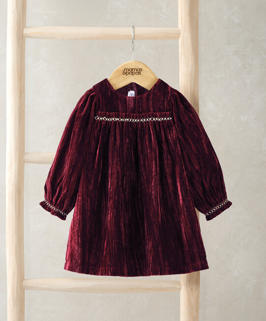 Buy Burgendy Velvet Dress Baby Girl Dresses Mamas Papas Kuwait