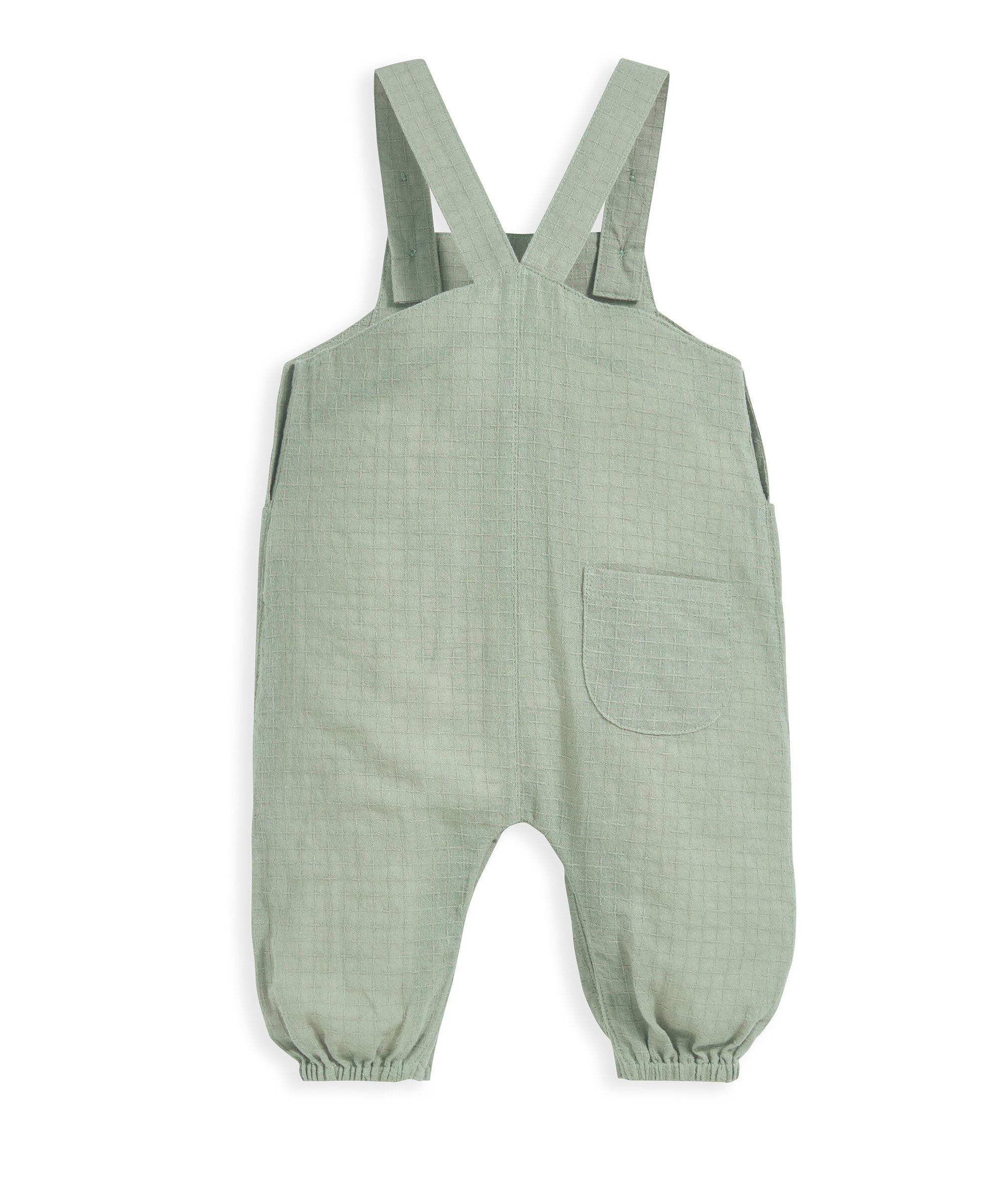 Woven  Dungarees & Headband - Green image number 4