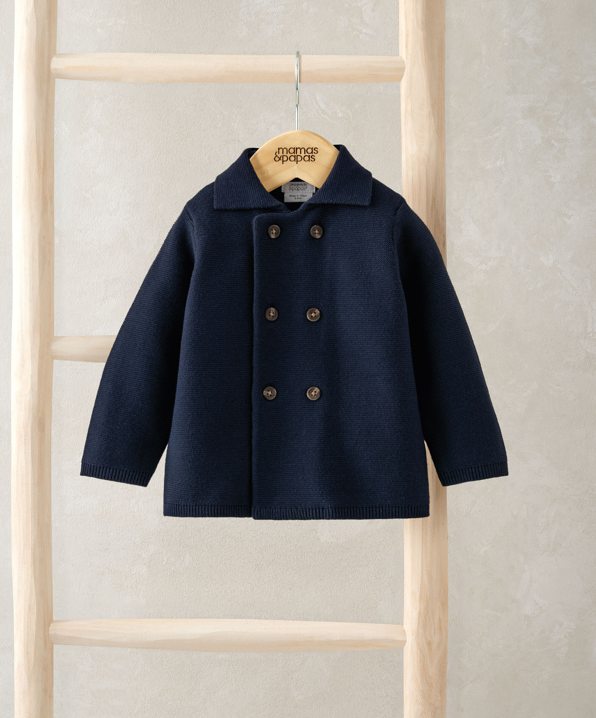 Navy Collar Cardigan