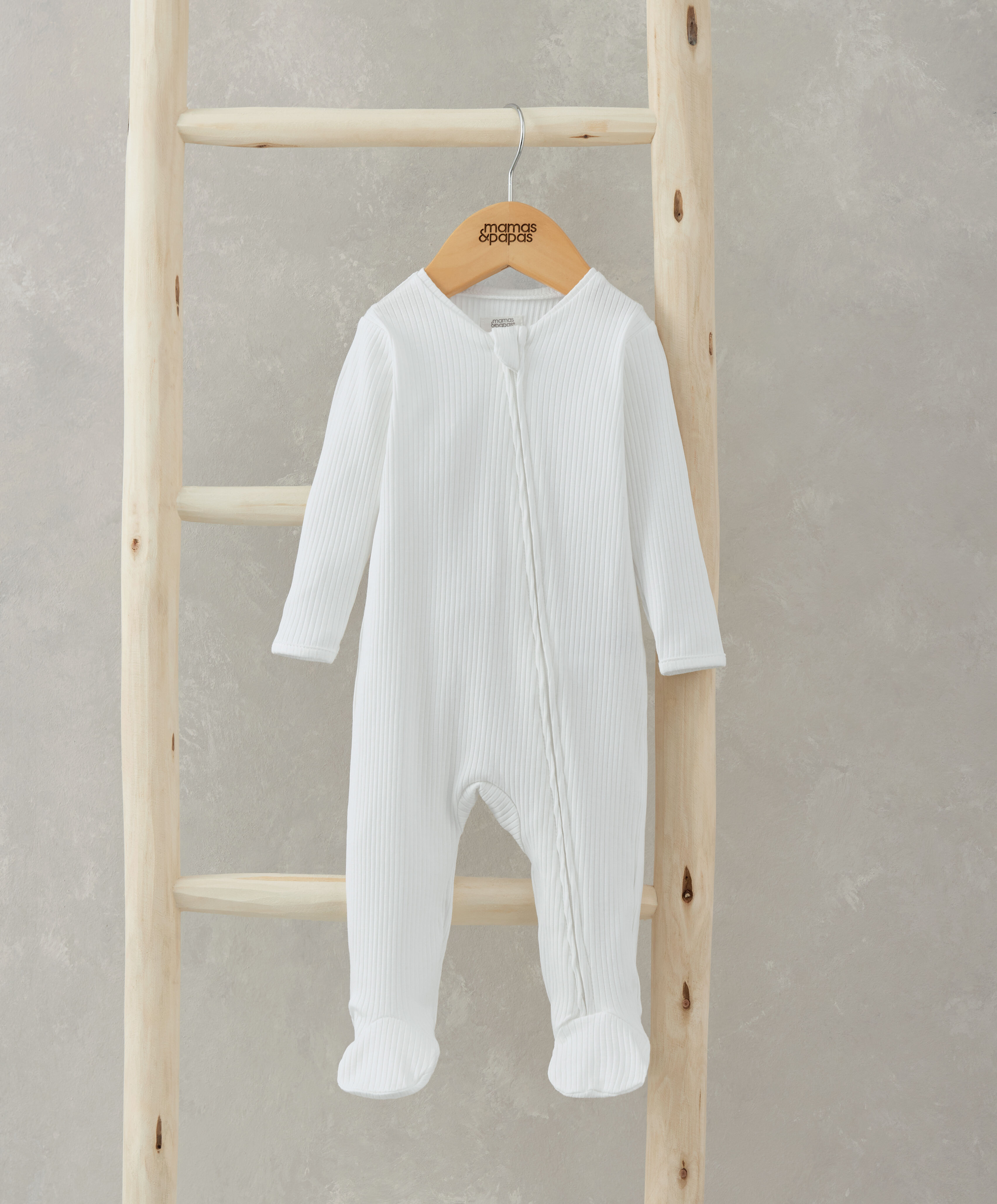 Basics White Zip All In One