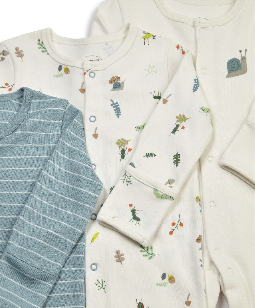 Bugs Sleepsuits 3 Pack image number 2