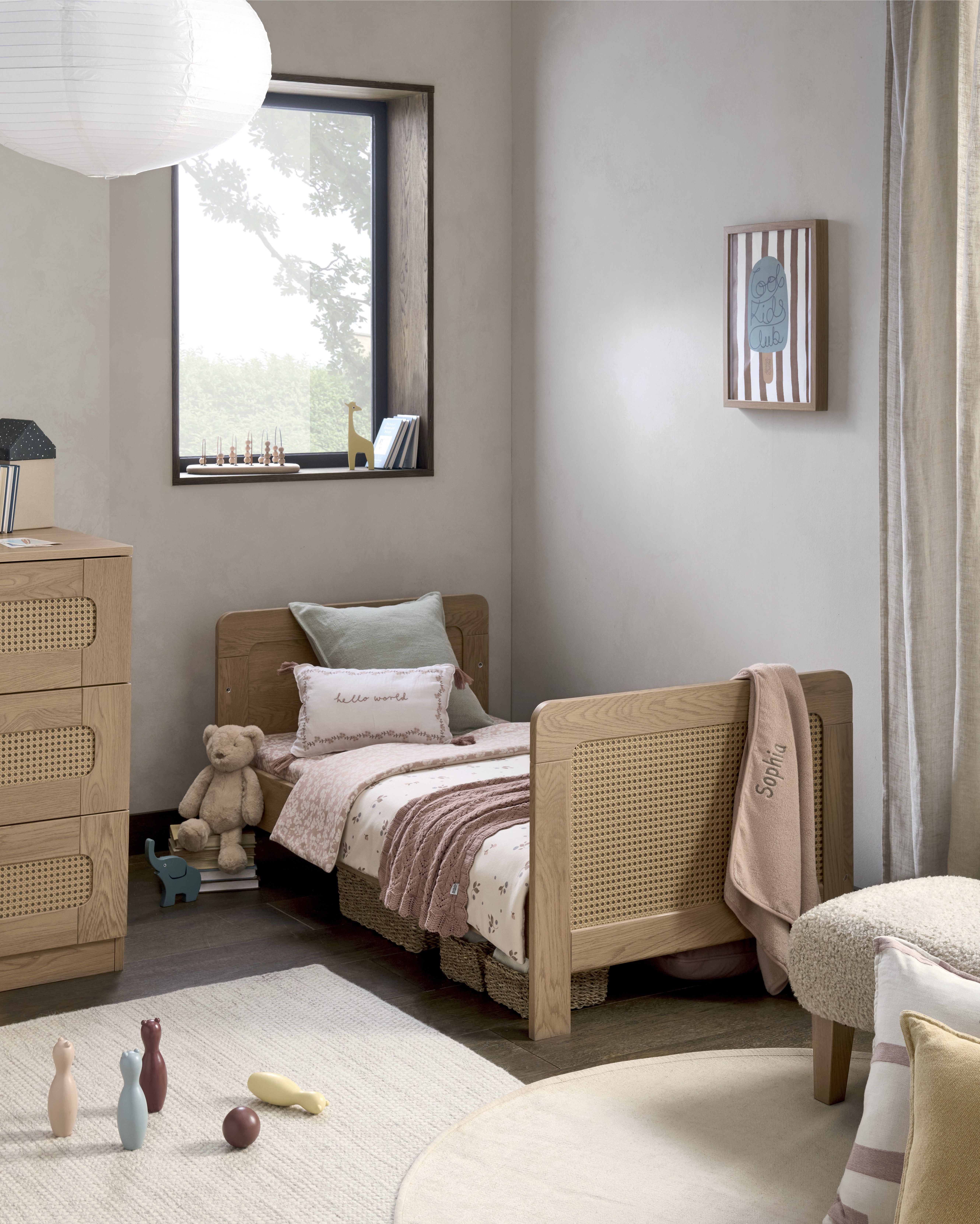 Esna 2 Piece Cotbed Set with Dresser Changer - Rattan image number 3