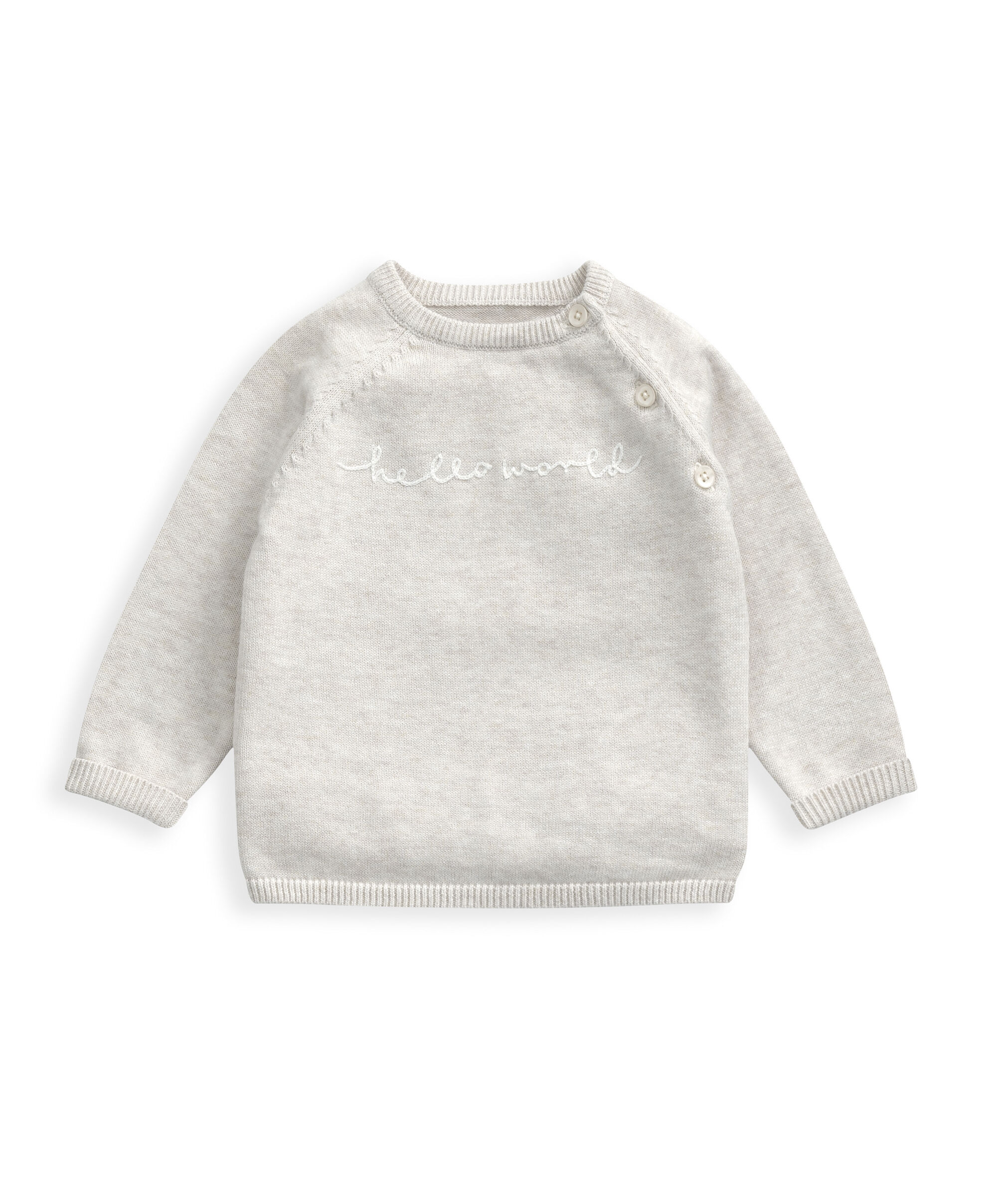 2 piece White Hello World Knit Set image number 4