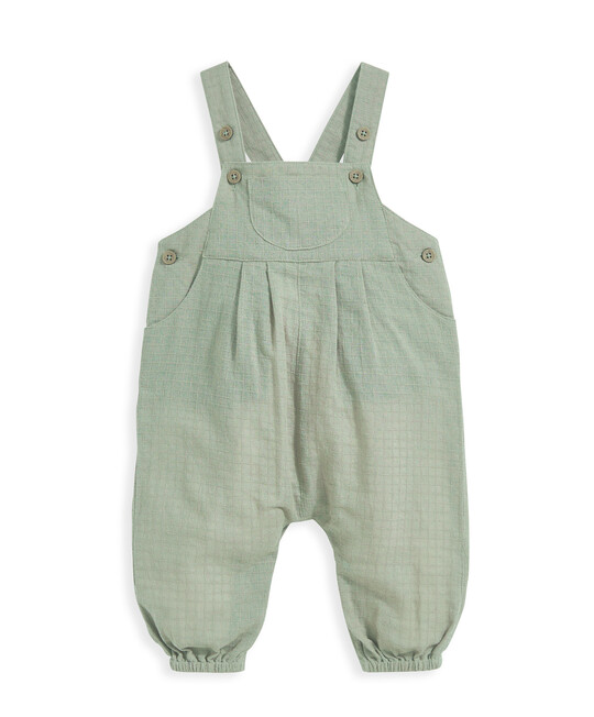 Woven  Dungarees & Headband - Green image number 3