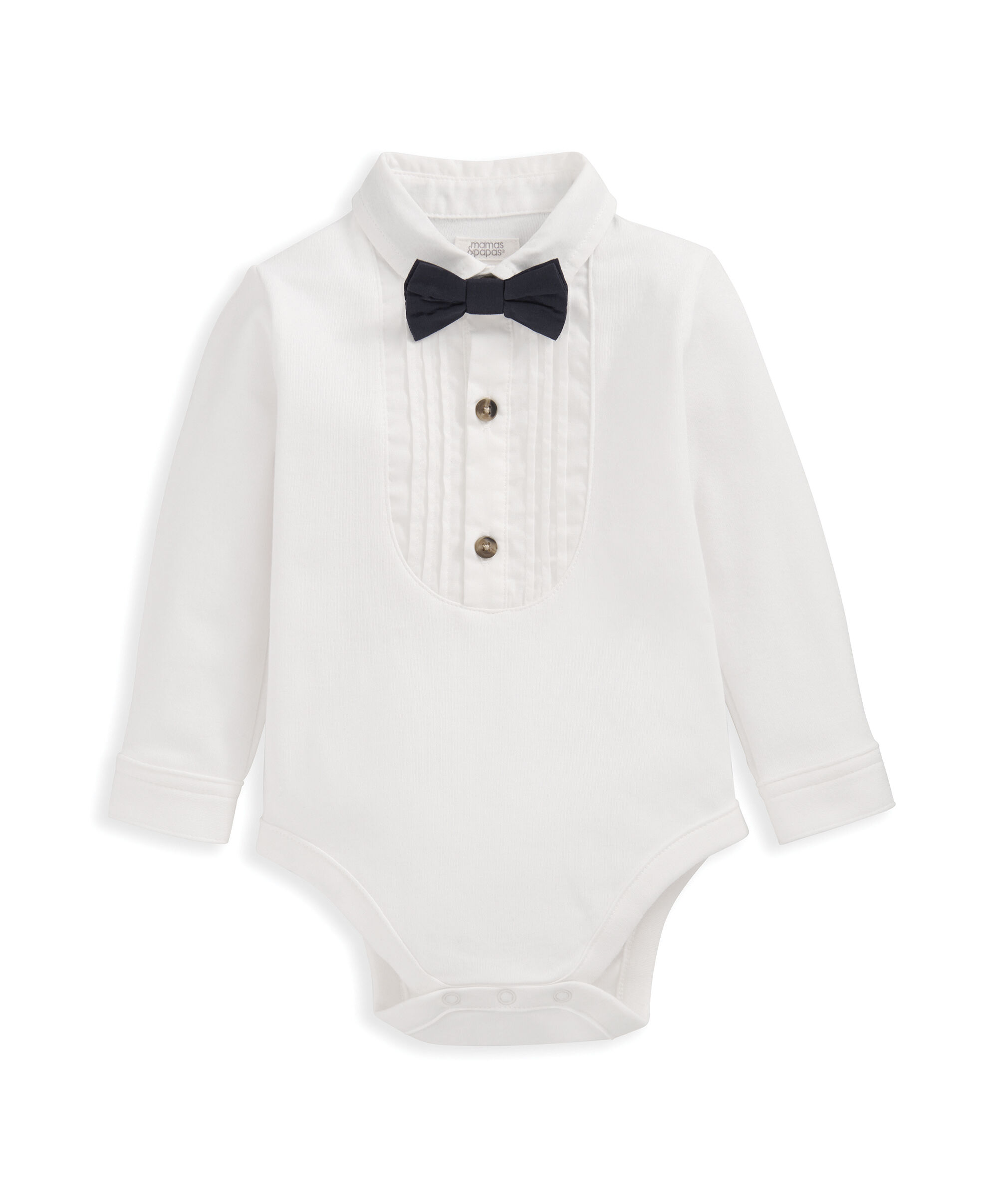 Mock Bow Tie &amp; Shirt Bodysuit image number 4