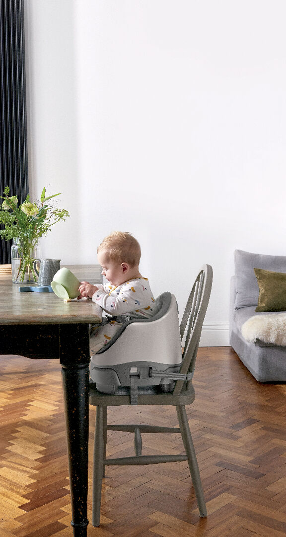 Bug 3-in-1 Floor & Booster Seat with Activity Tray - Pebble image number 6