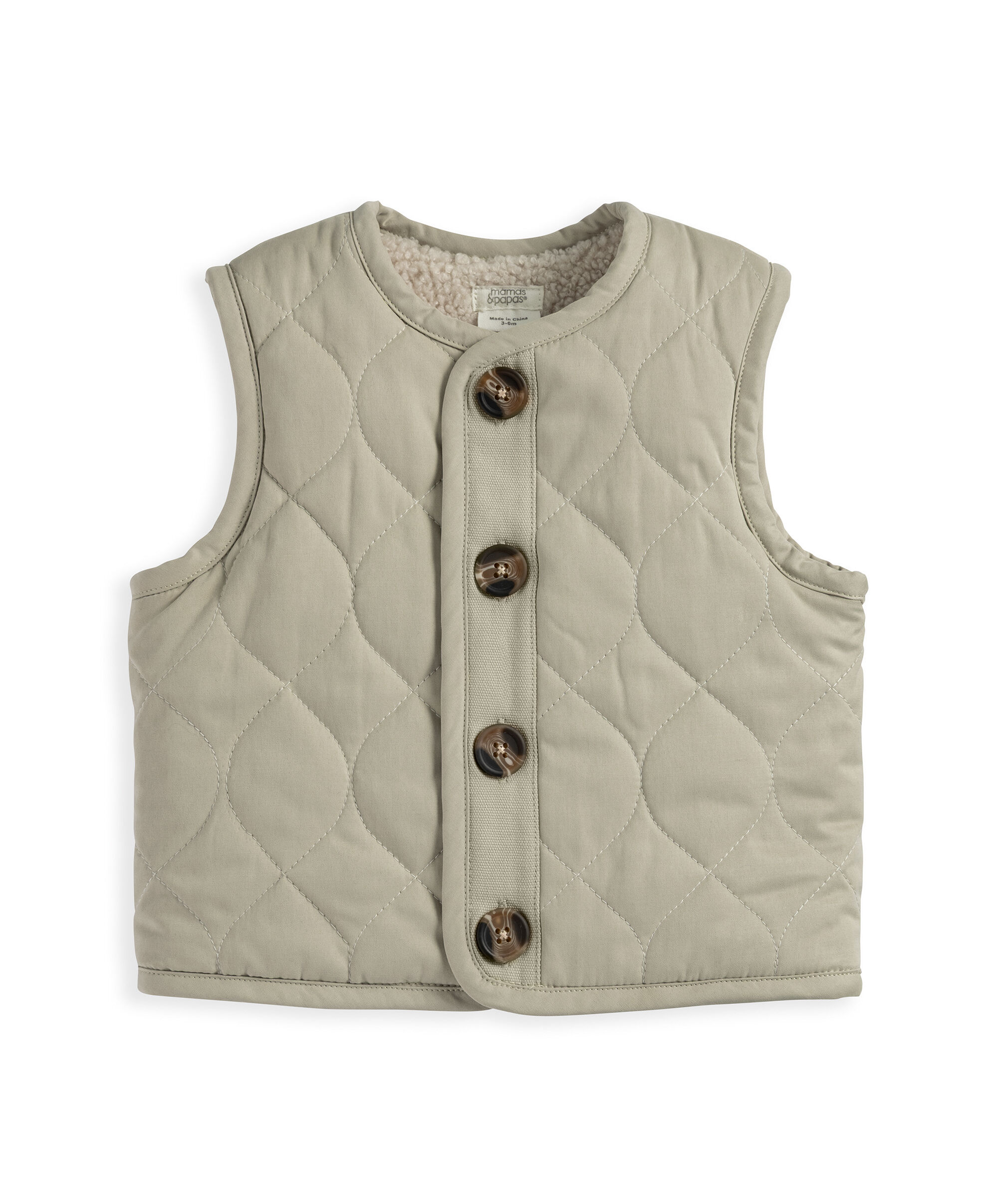 Quilted Gilet - Beige image number 2