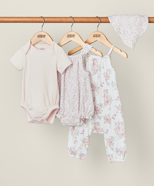 Newborn Outfit Set (4 Piece) - Floral image number 1