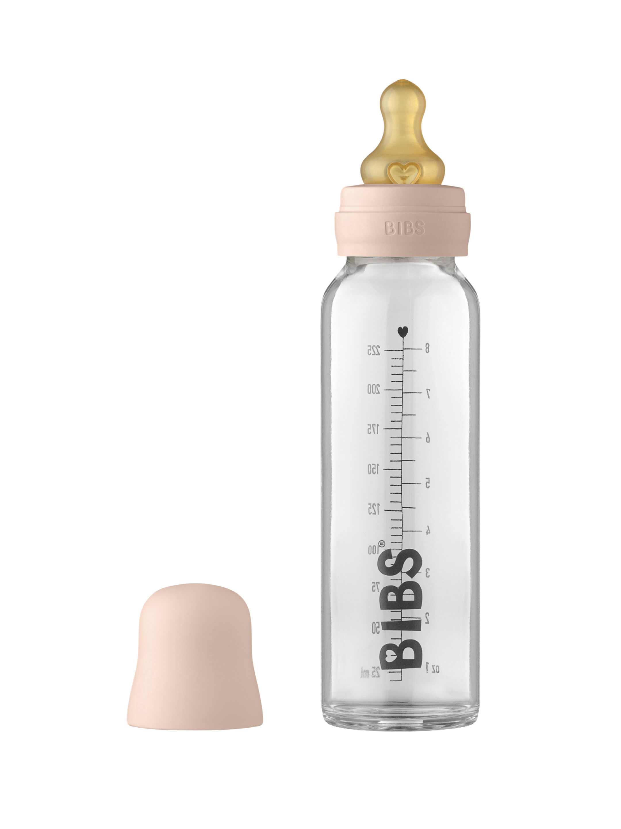 Bibs Baby Glass Bottle - Blush (225ml)  image number 1