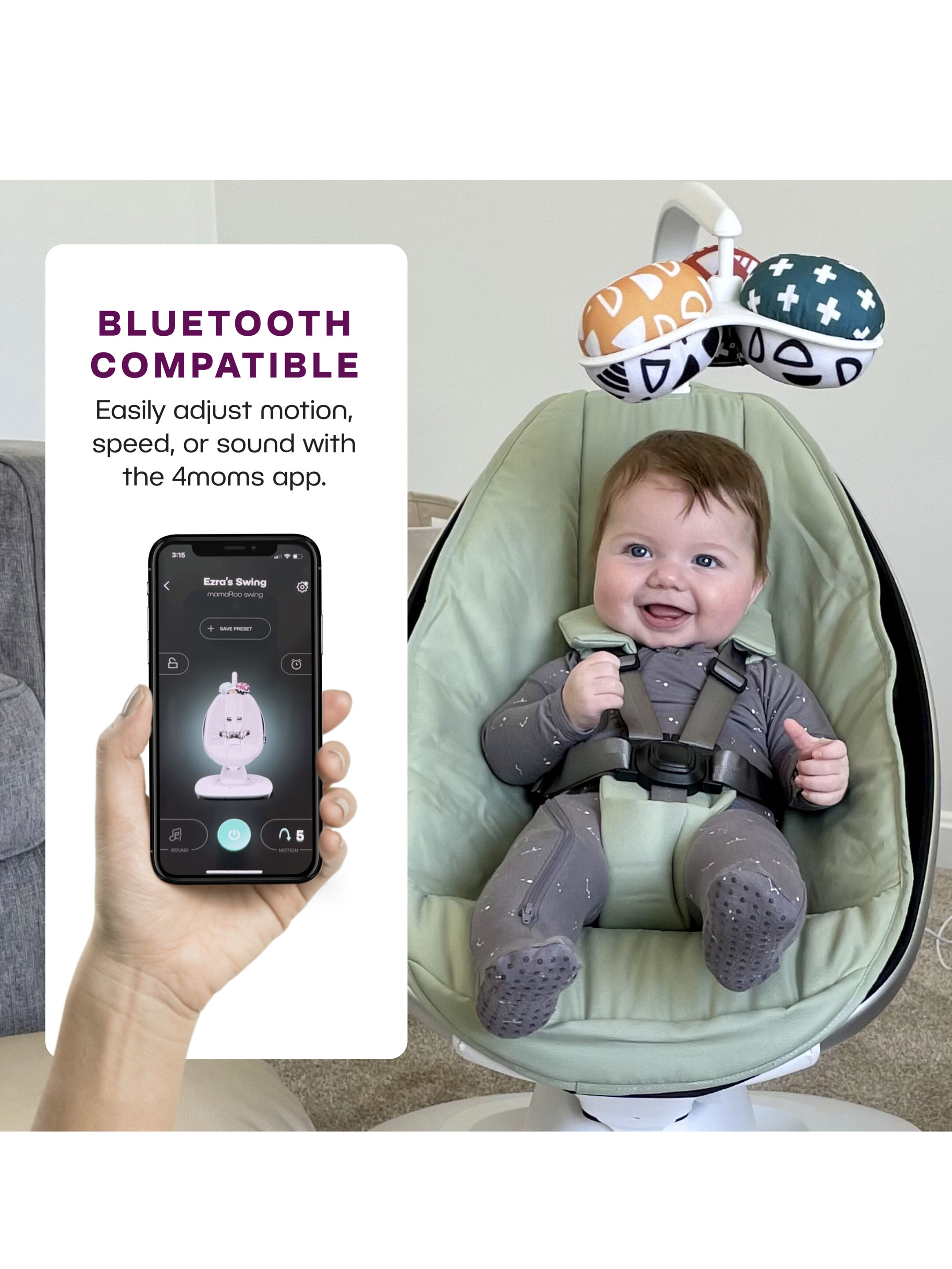 4Moms Mamaroo - Multi-Motion Baby Swing - Black image number 5