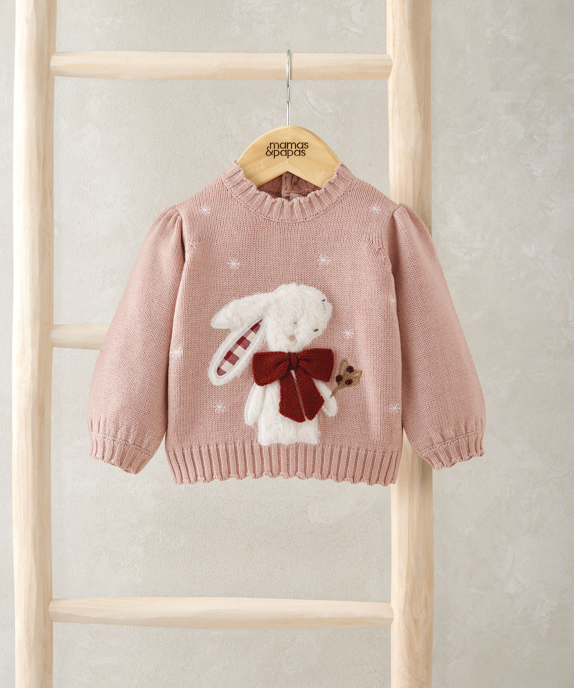 Pink Bunny Christmas Jumper image number 3