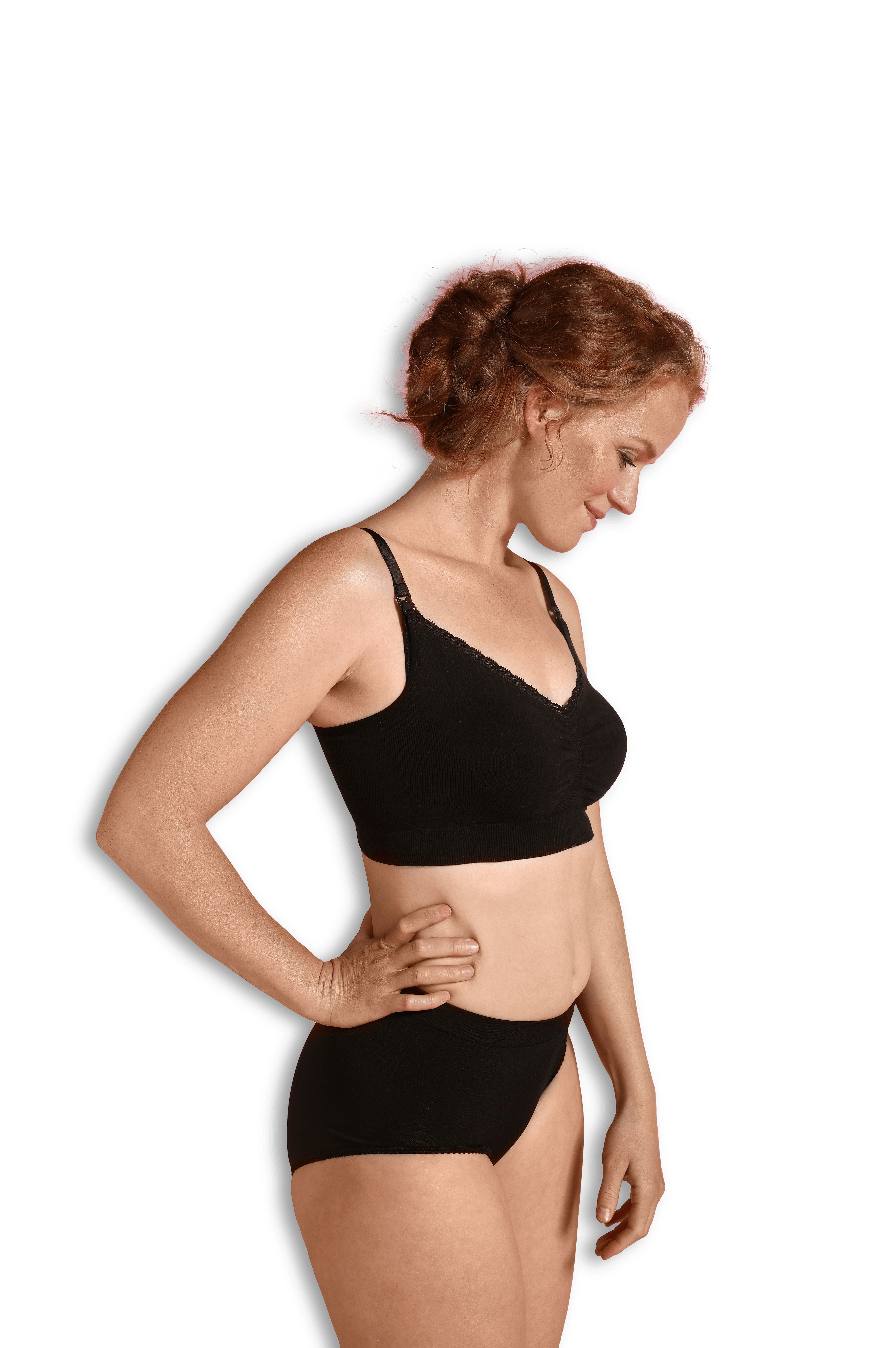 Cariwell Organic Maternity & Nursing Bra-S Black image number 3