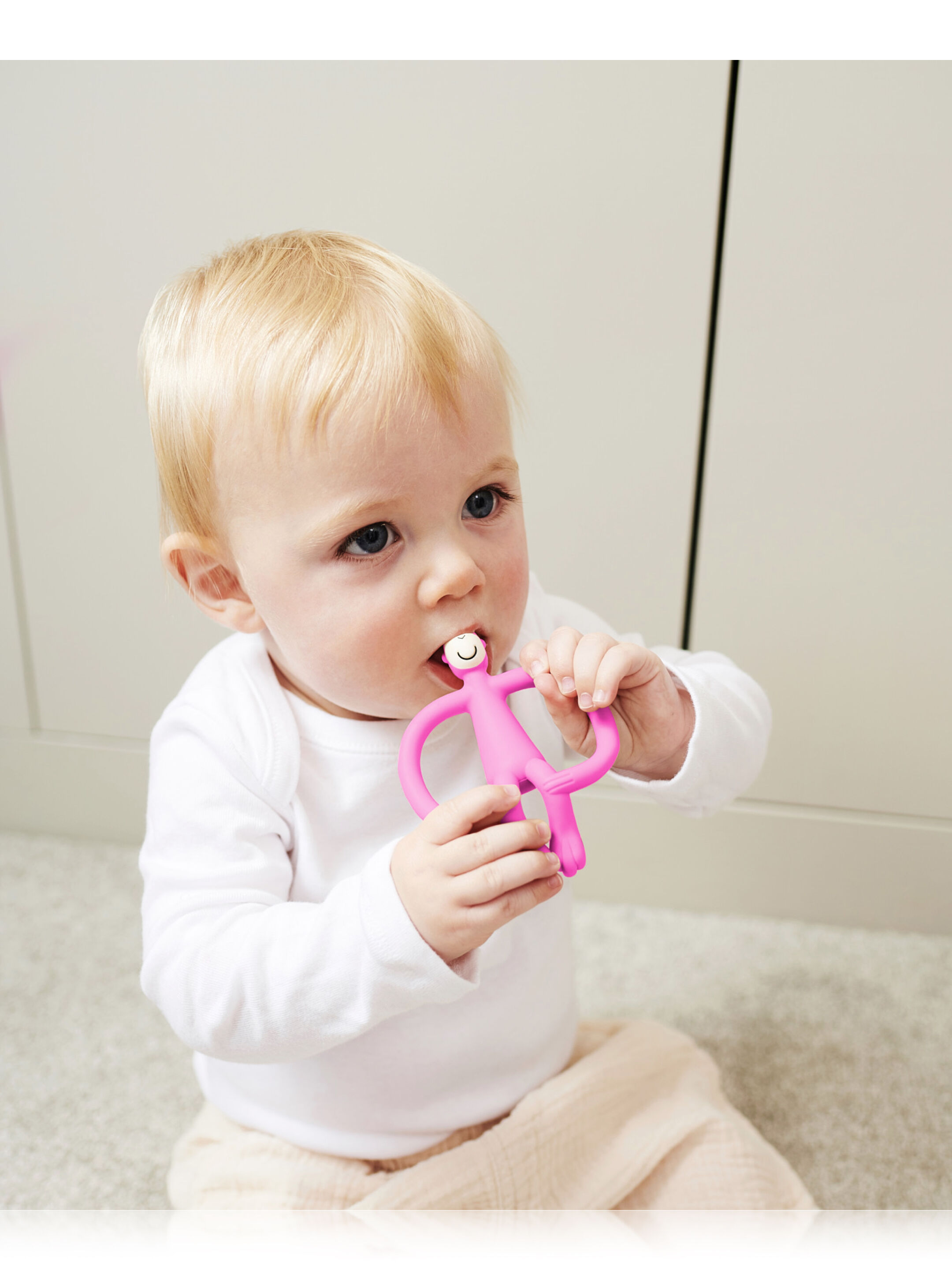 Matchstick Monkey Original Teether - Pink image number 1