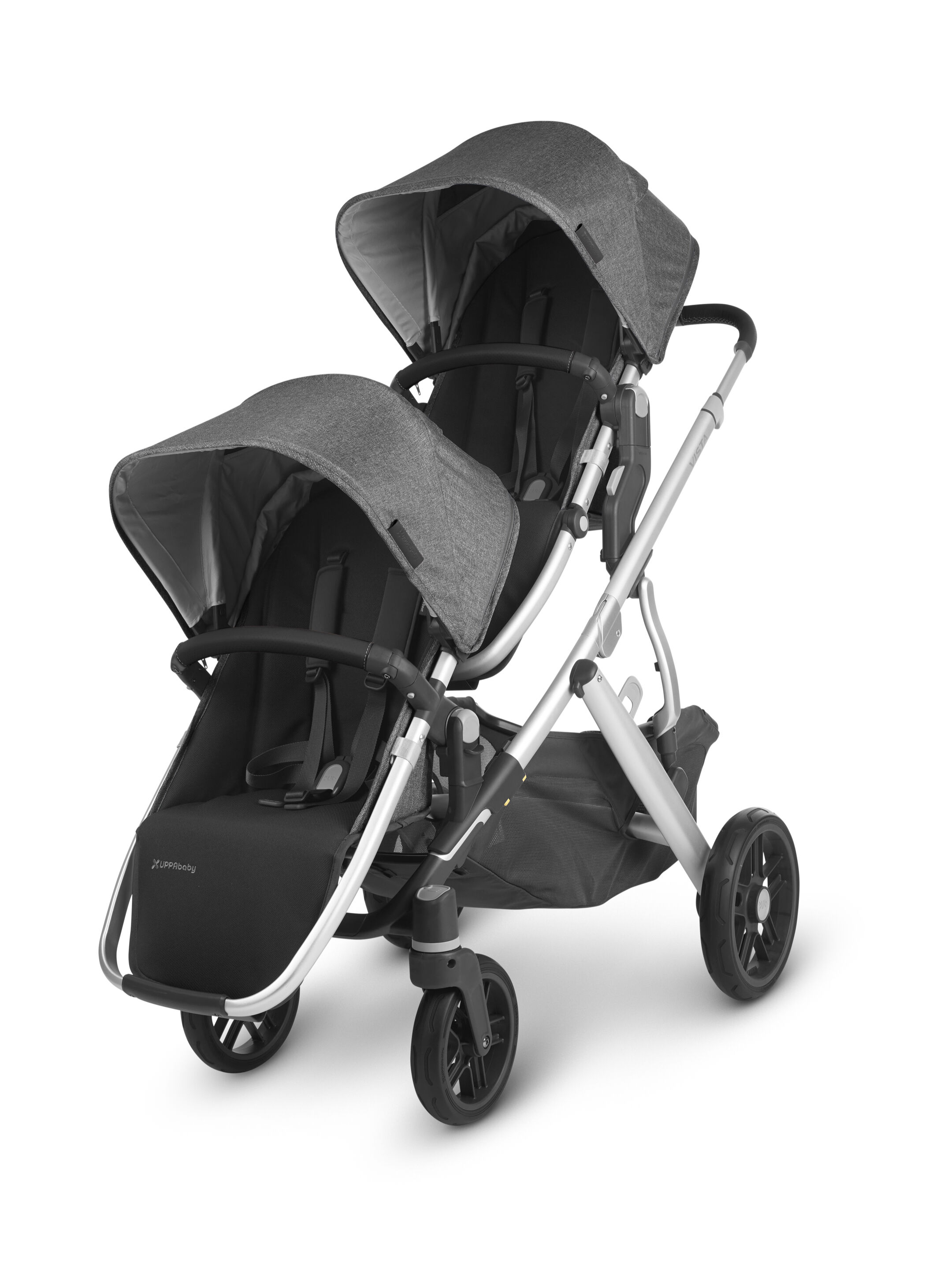 Uppababy - RumbleSeat V2 - Jordan (Charcoal melange/silver/saddle leather) image number 4