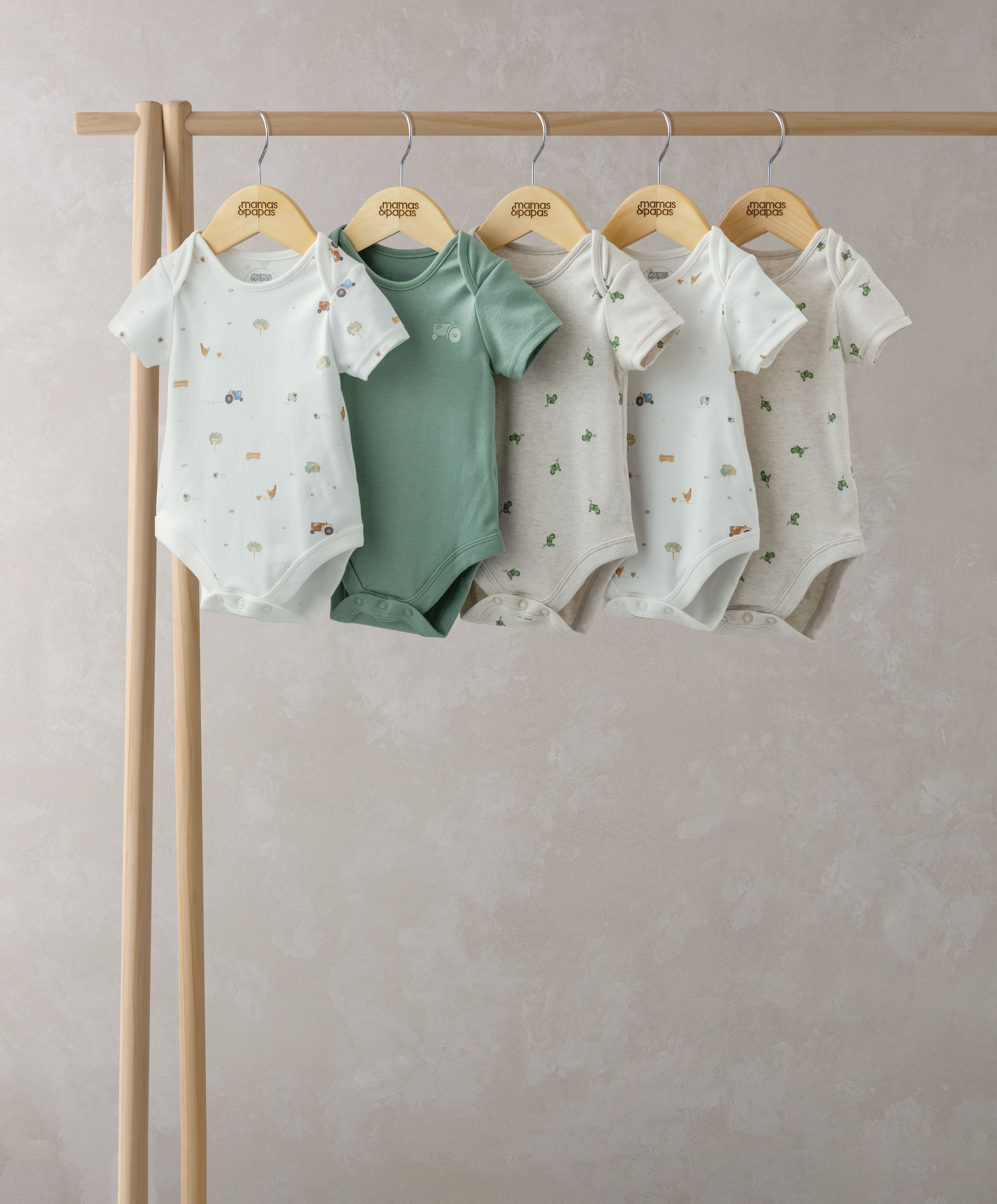 5 Pack Farm Short Sleeve Bodysuits image number 1