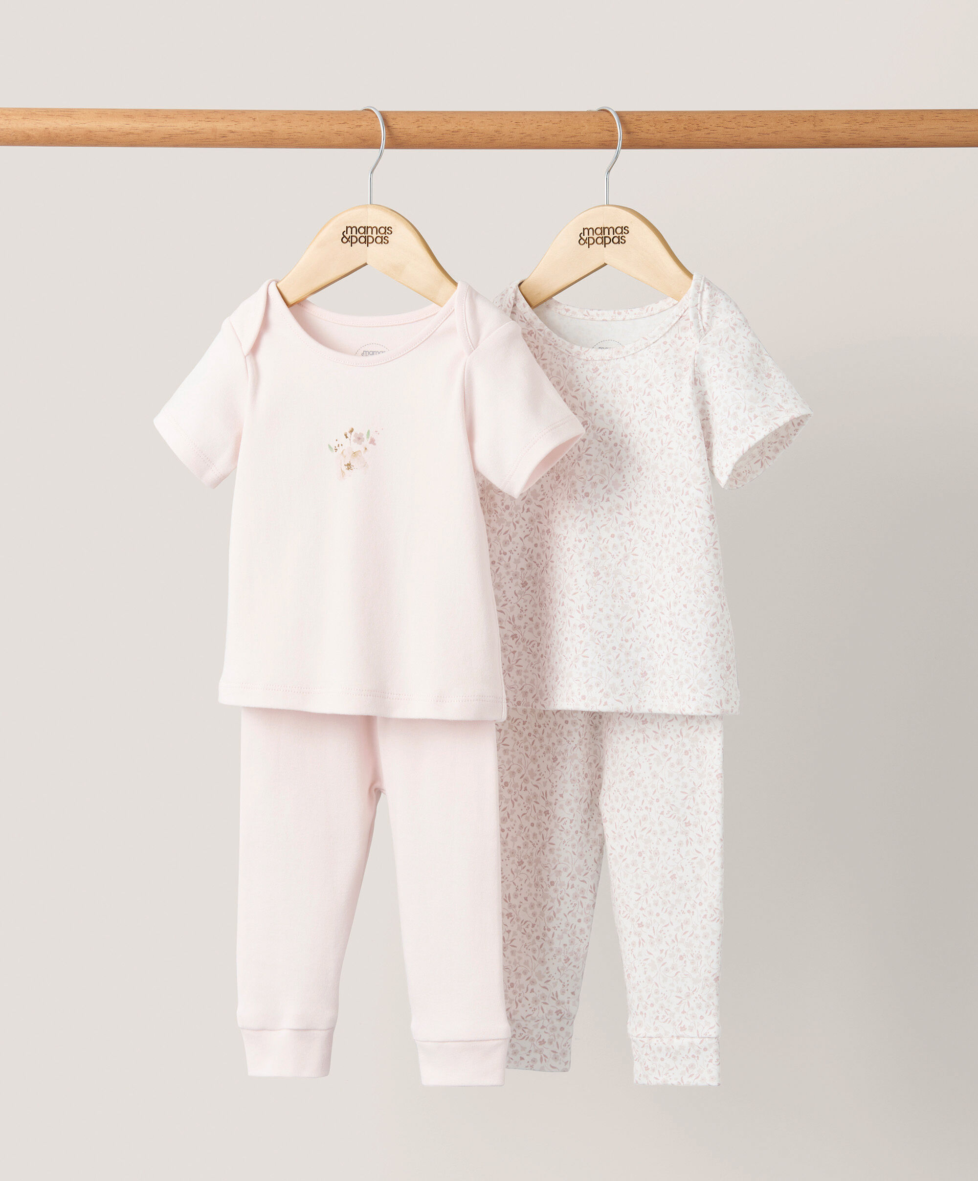 Watercolour Flowers PJs (Set of 2) - Pink image number 1