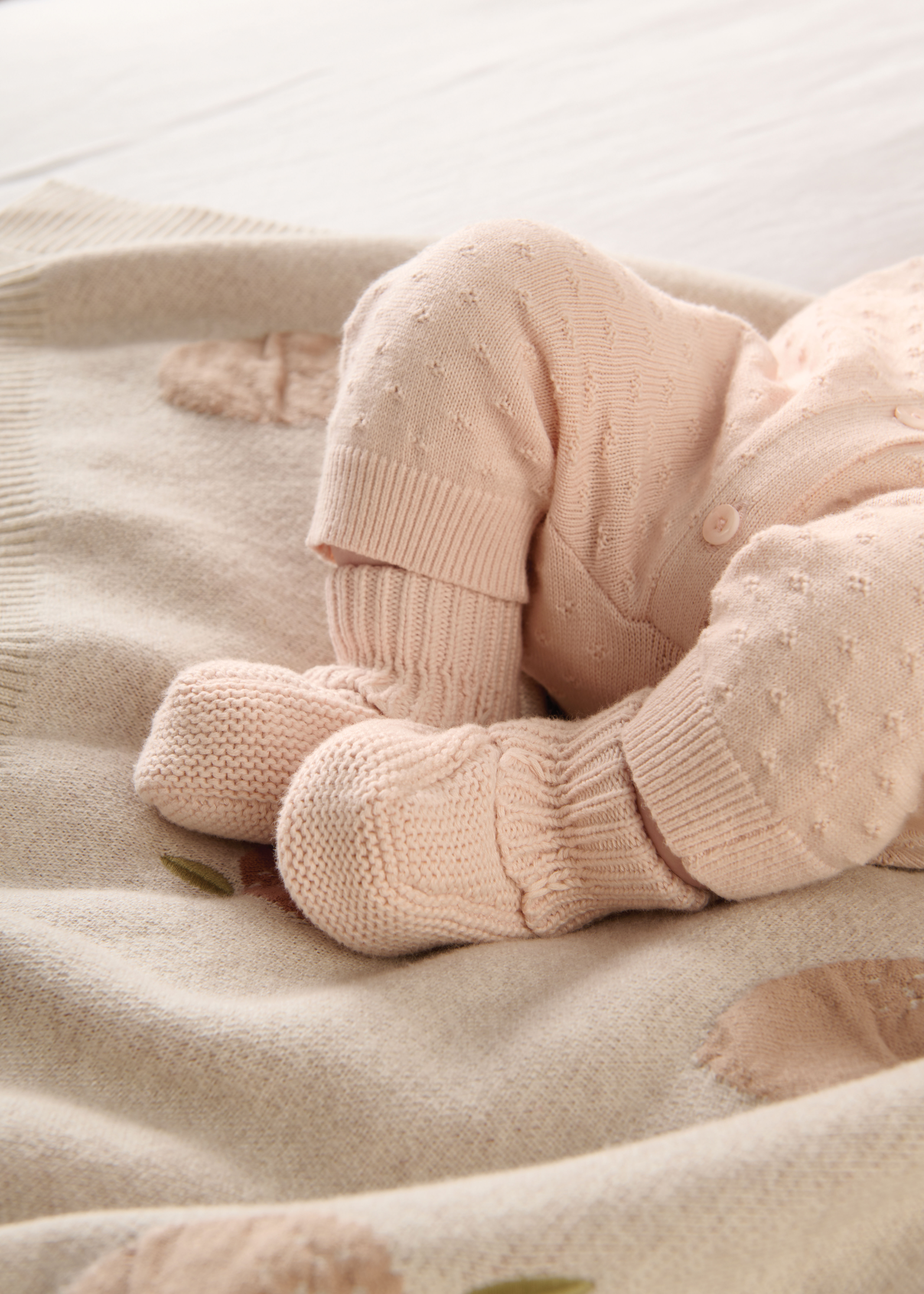 Knitted Booties - Pink image number 3