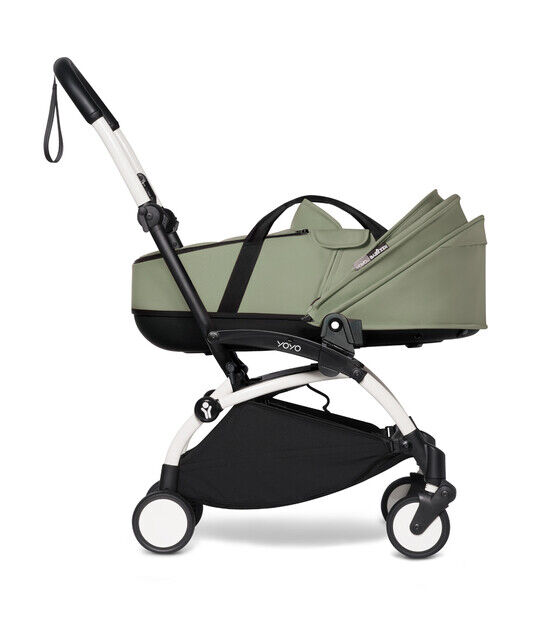 YOYO2 Stroller White Frame with Olive Bassinet image number 2