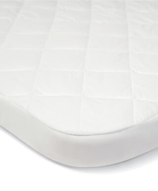 Lua Bedside Crib Mattress Protector - White