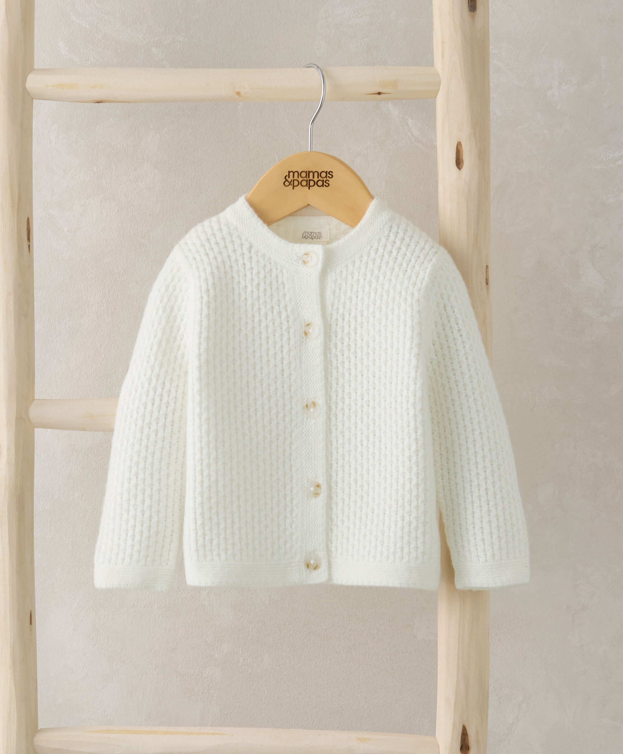 Knitted Cardigan - White image number 1
