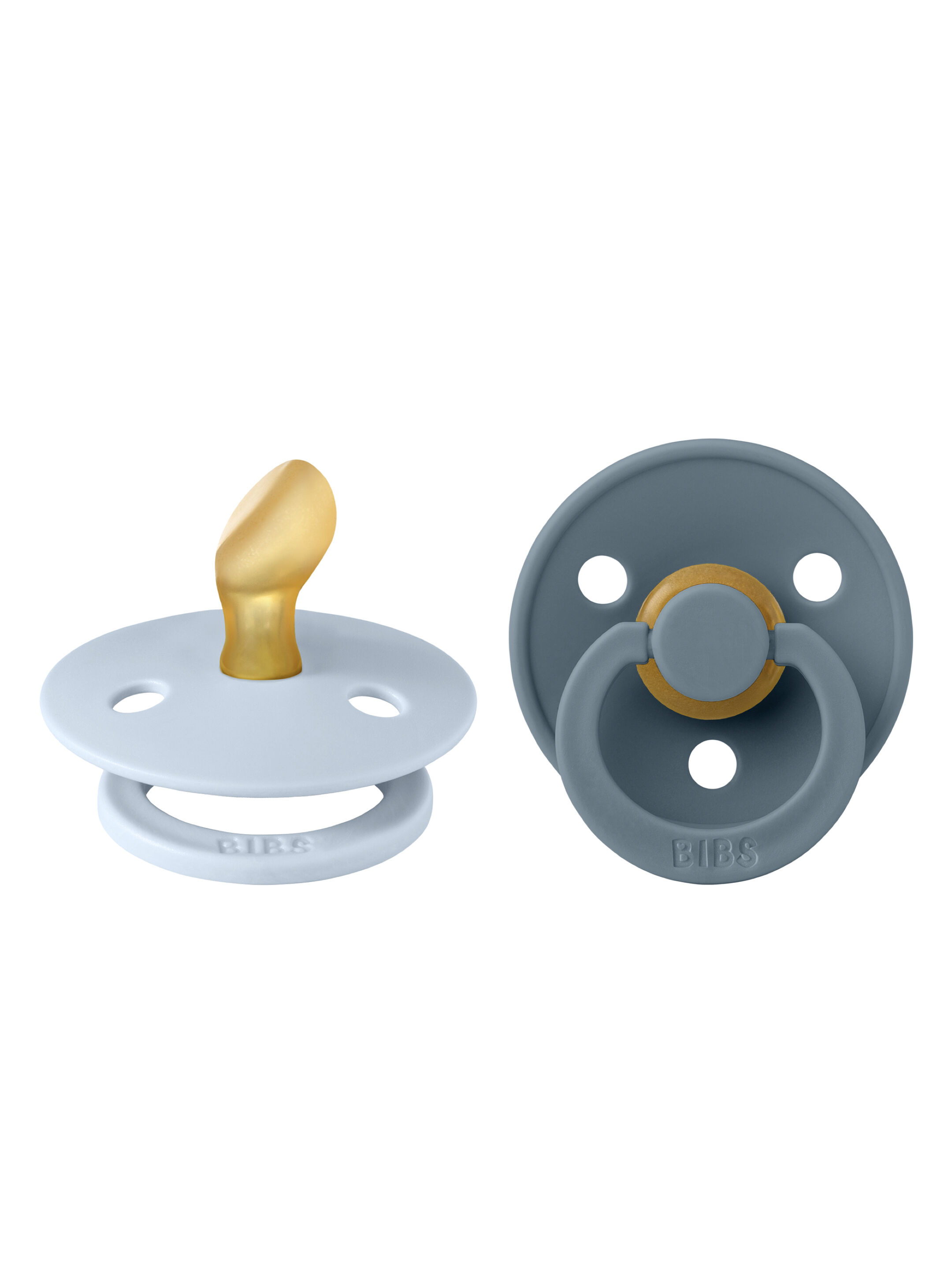 Bibs Colour 2 PACK Latex S1 - Anatomical Baby Blue/Petrol (0+ months) image number 2