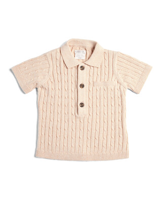 Knitted Short Sleeve Polo