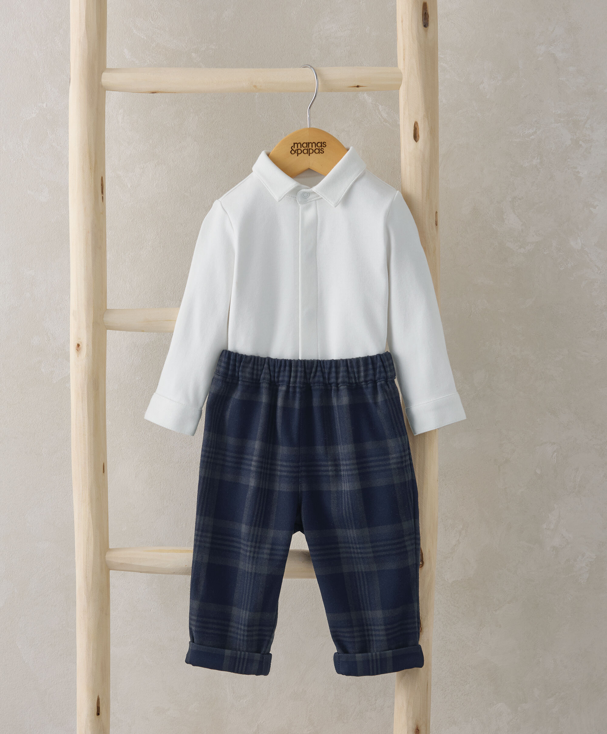 2pc Check Trousers & Bodysuit Set