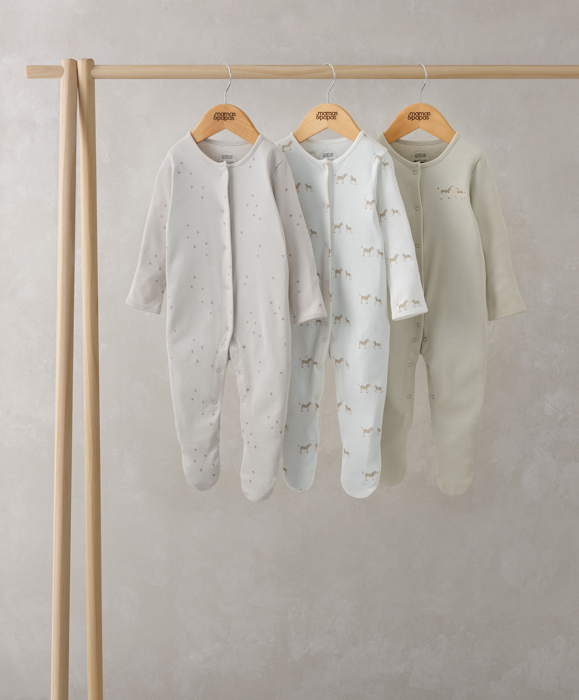 Wild Animals Sleepsuits (Pack of 3) image number 1