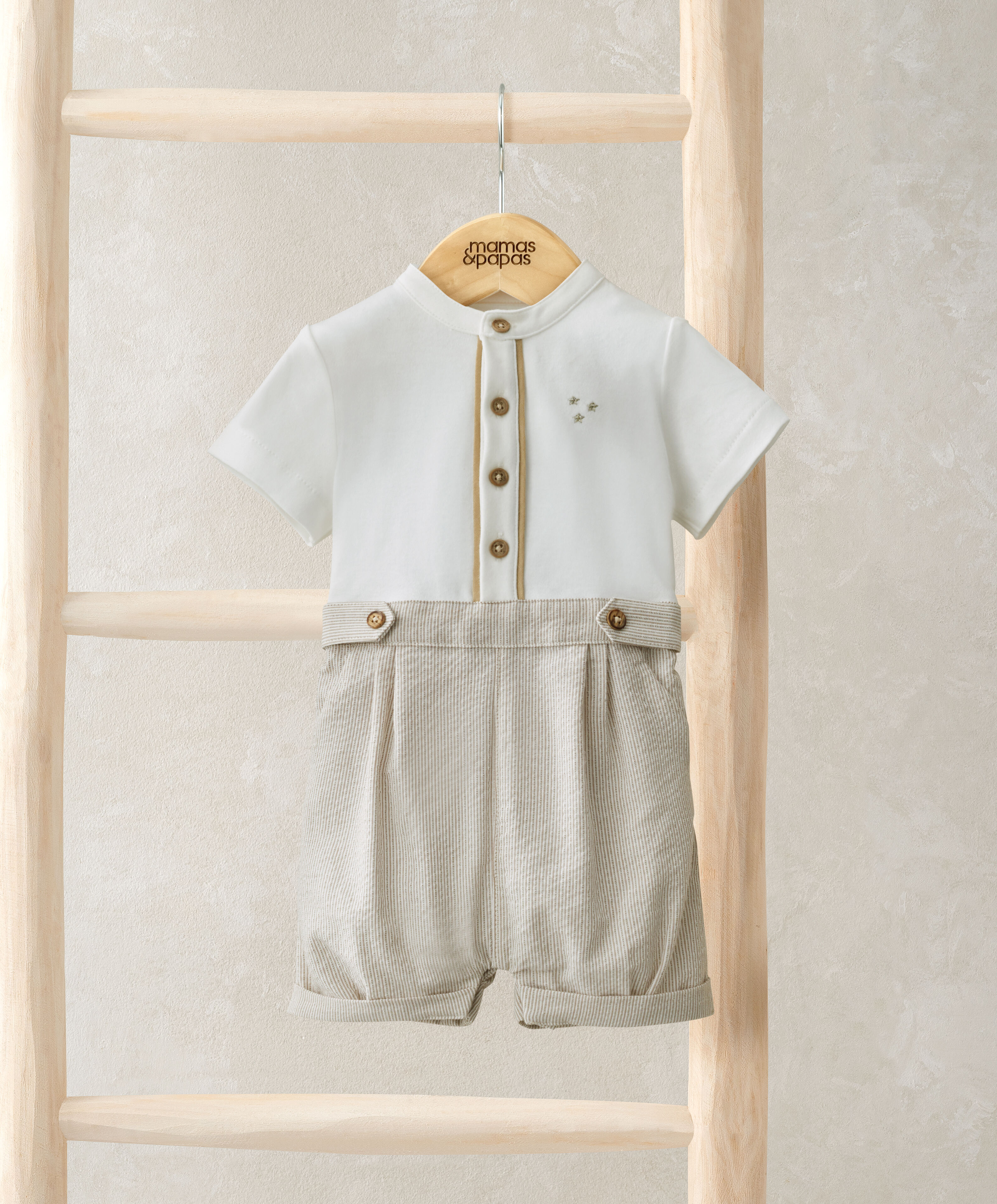 Stripe Mock Shortie Romper