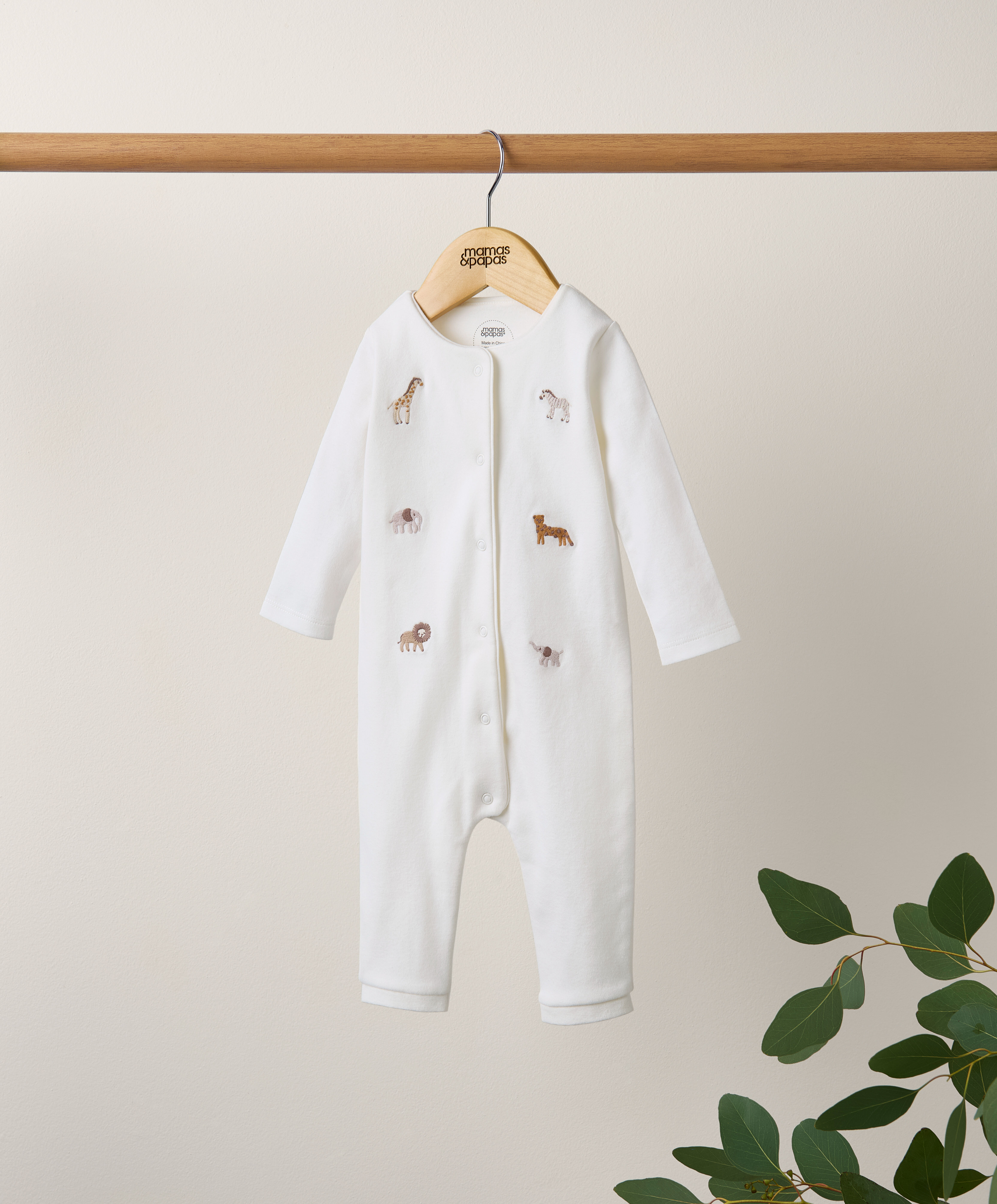 Safari Embroidered Romper image number 3