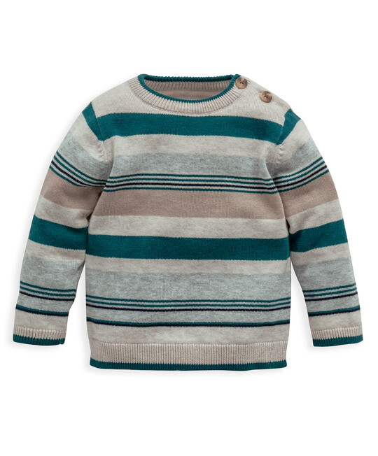 Multi Stripe Knitted Jumper image number 1