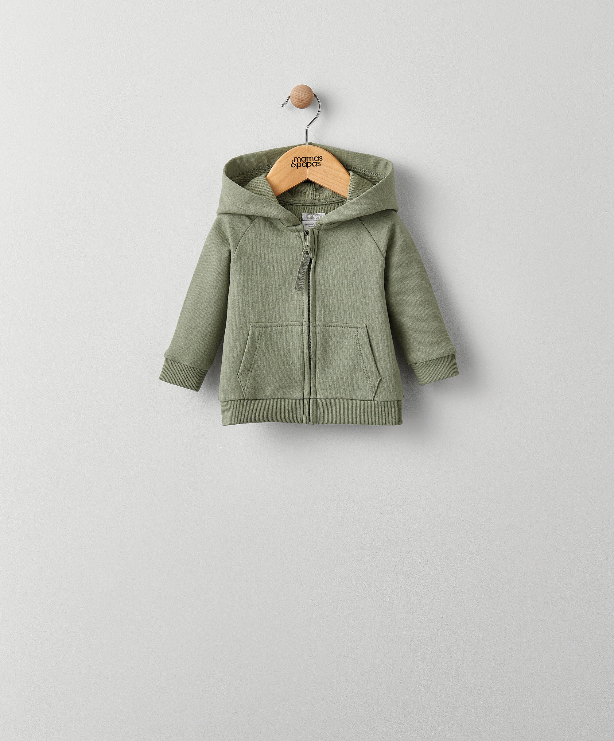 Khaki Zip Hoody image number 1