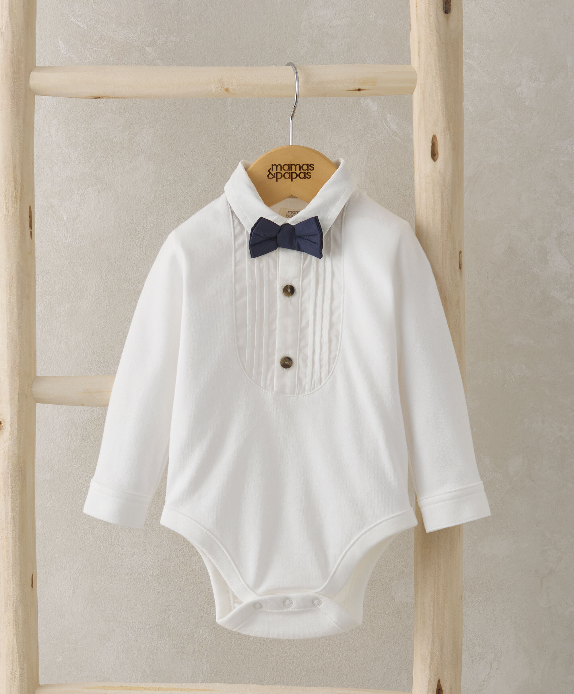 Mock Bow Tie &amp; Shirt Bodysuit image number 1