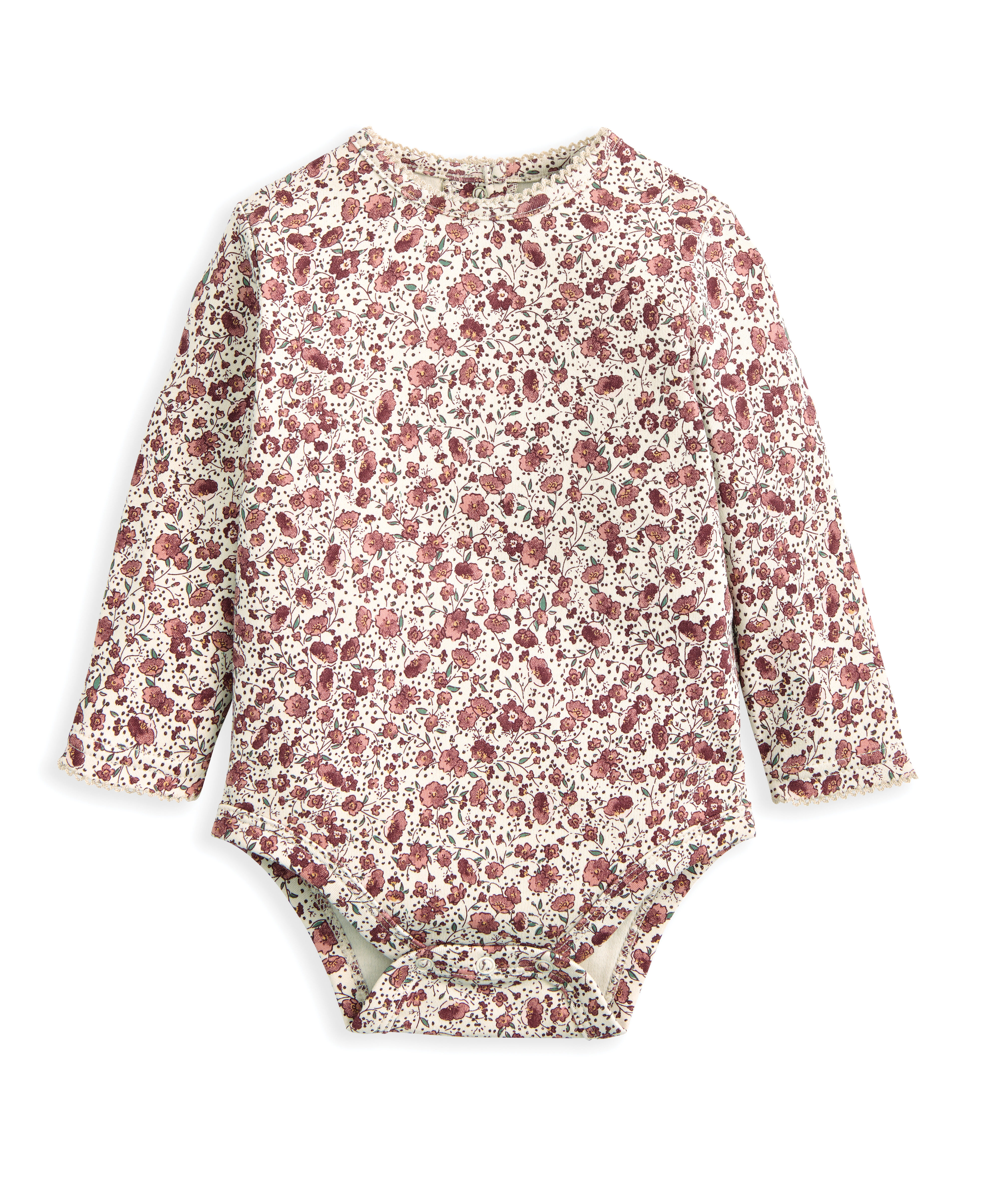 Velvet Dress & Floral Bodysuit Set (2 Pieces) image number 3