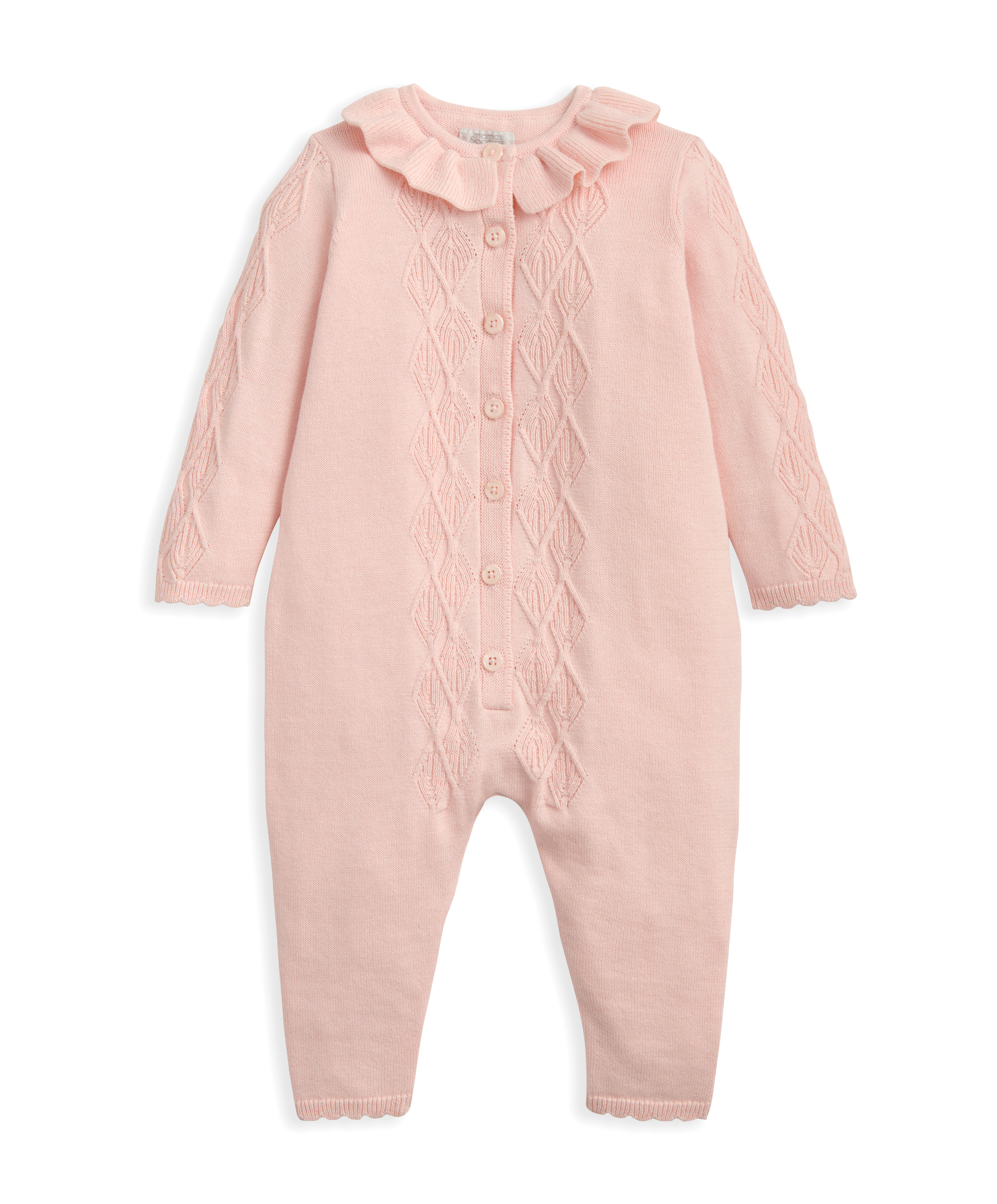 Pink Knitted Romper image number 2