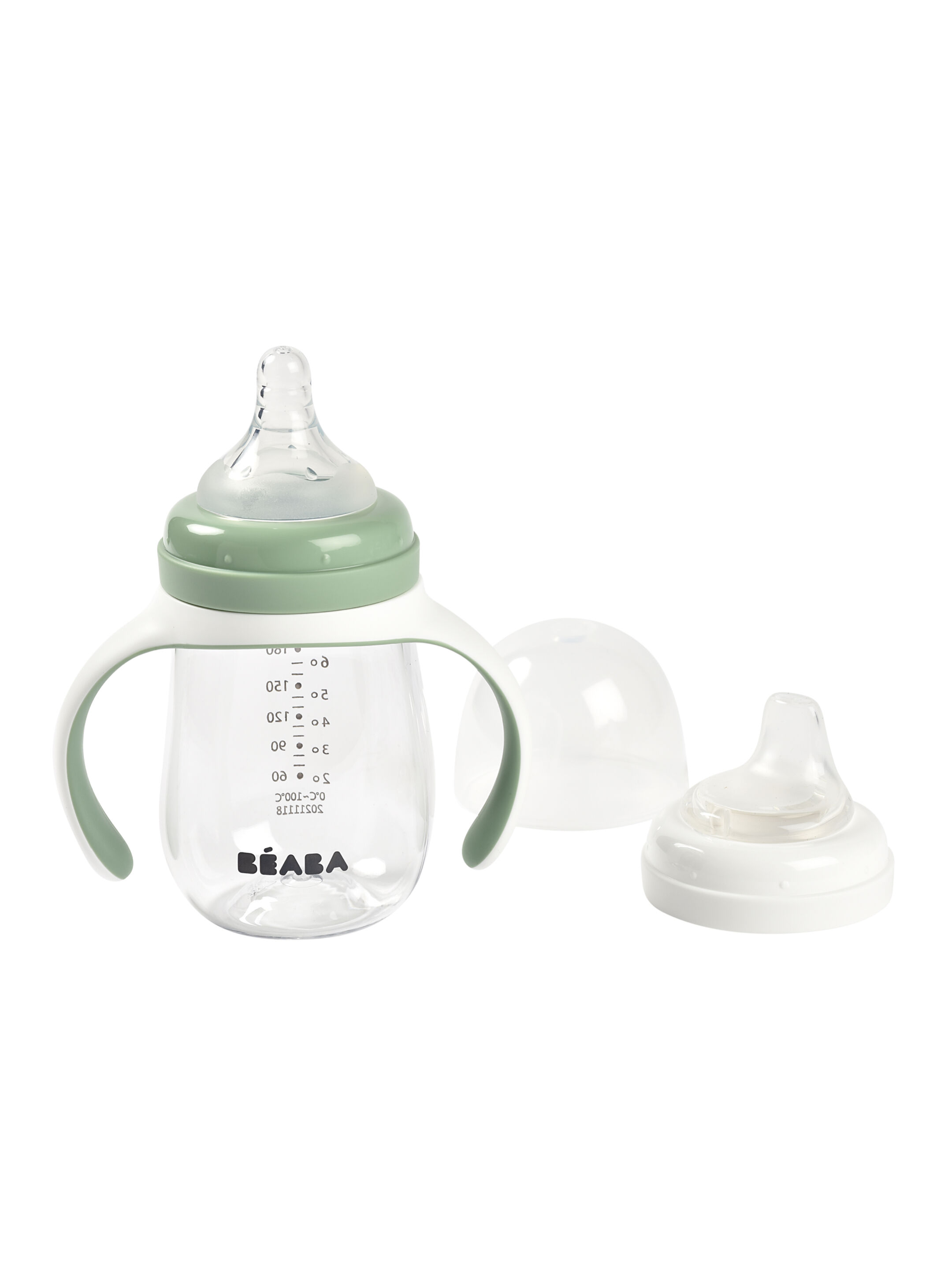 Beaba 2-in-1Learning Cup - Sage Green image number 1