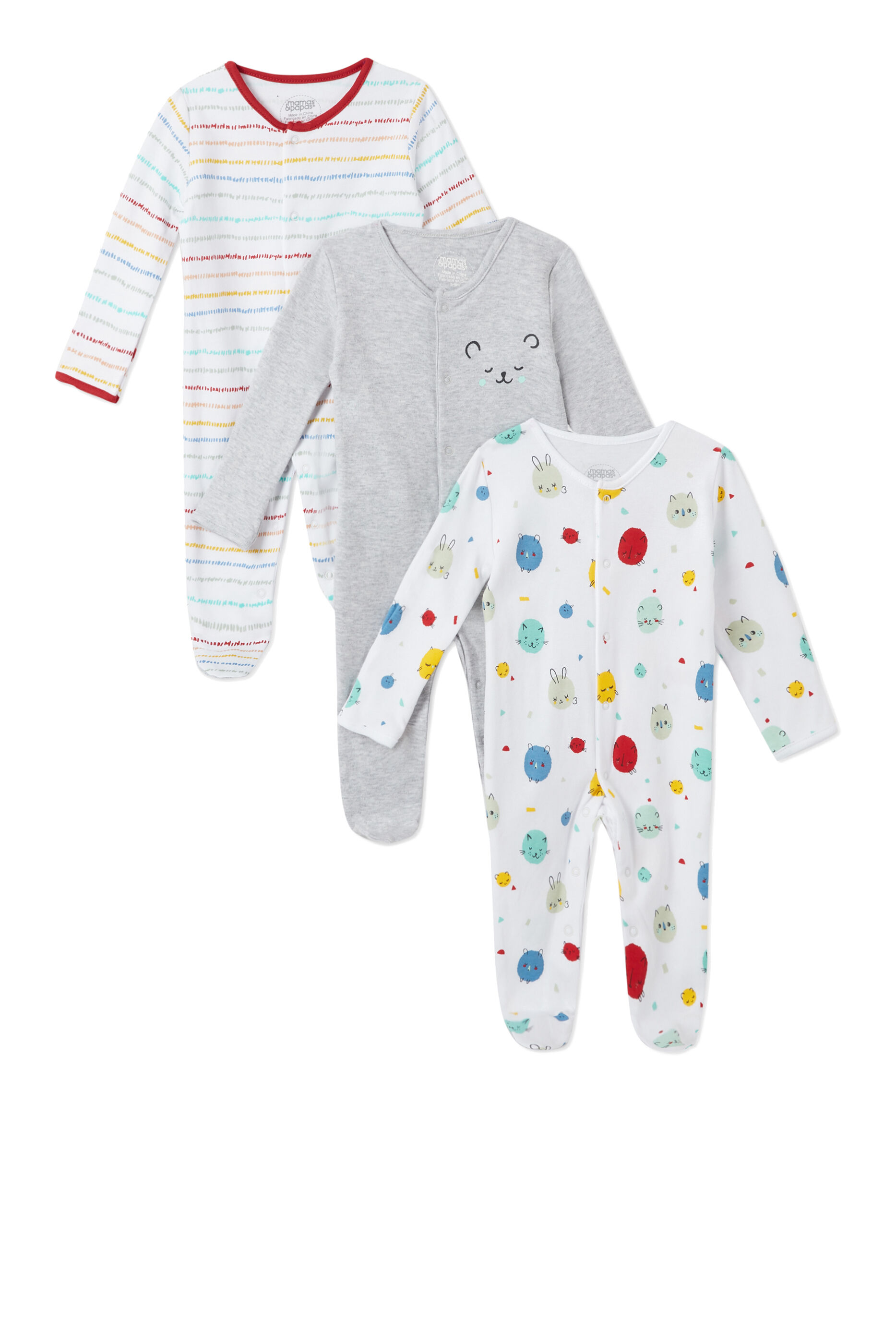 Bear Sleepsuits 3 Pack