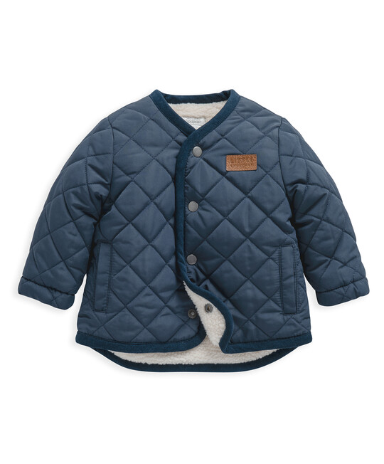 Navy Quilted Jacket image number 1