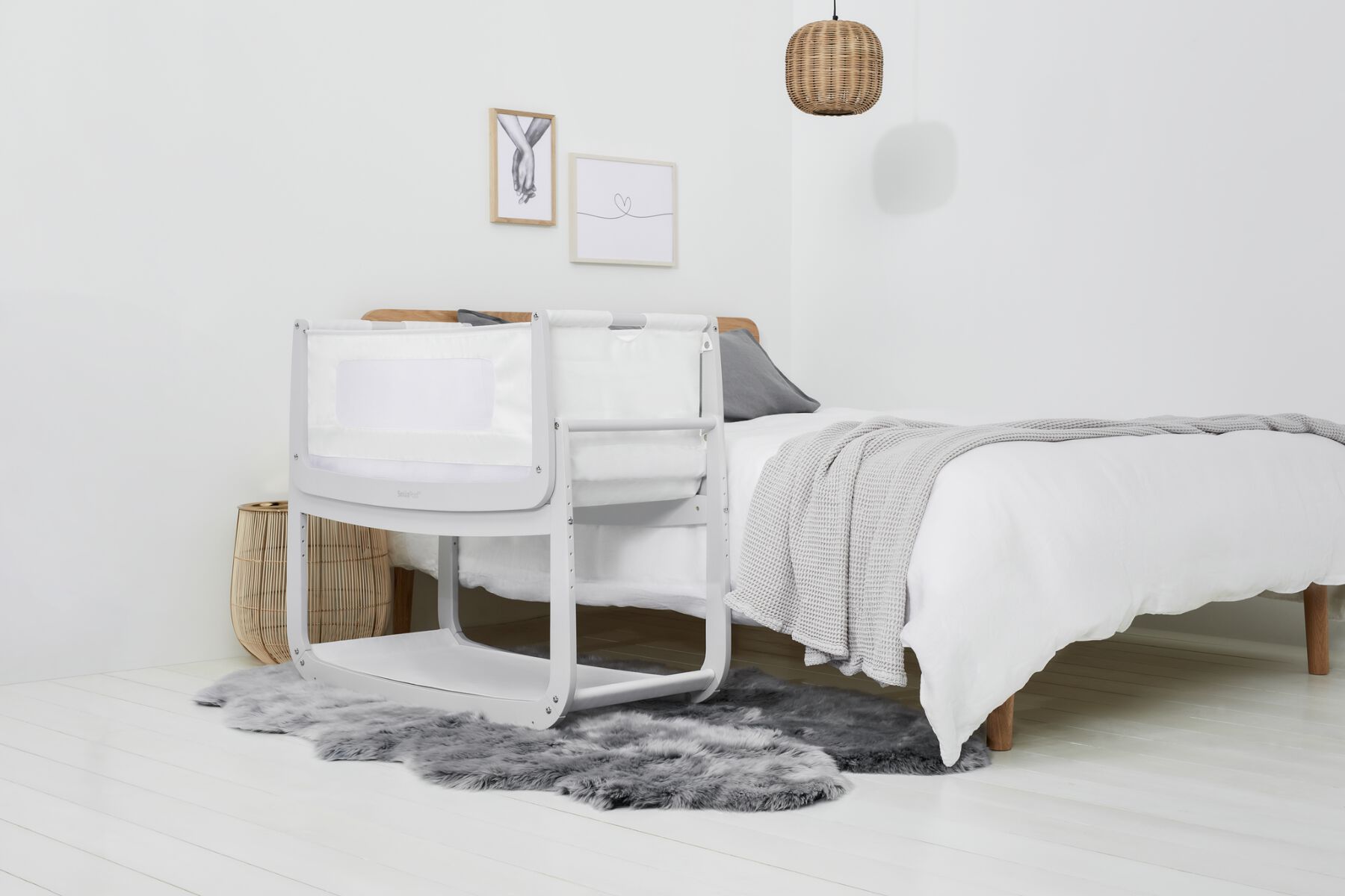 SnuzPod4 Bedside Crib - Haze Grey image number 6