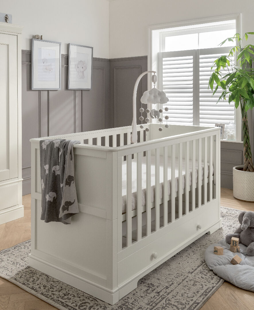 Oxford 2 Piece Cotbed Set with Dresser Changer - Off White image number 4