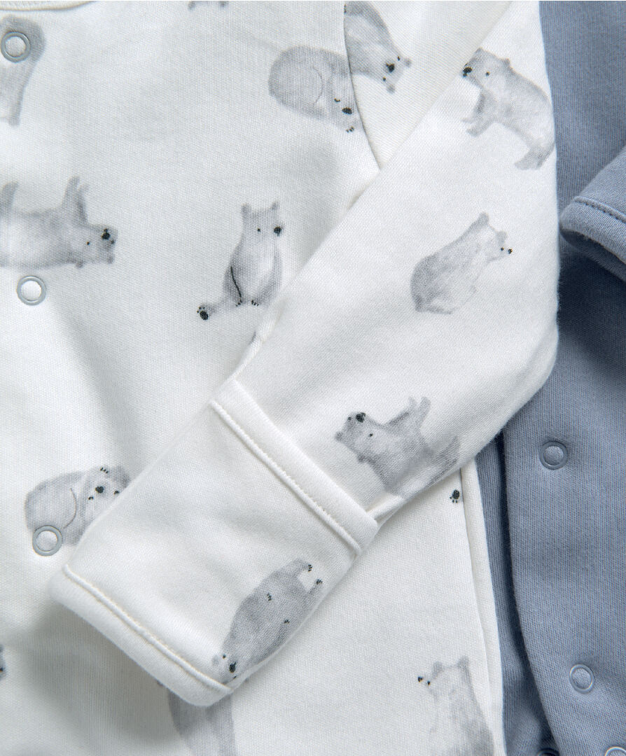 Bear Print Sleepsuits - 3 Pack image number 5