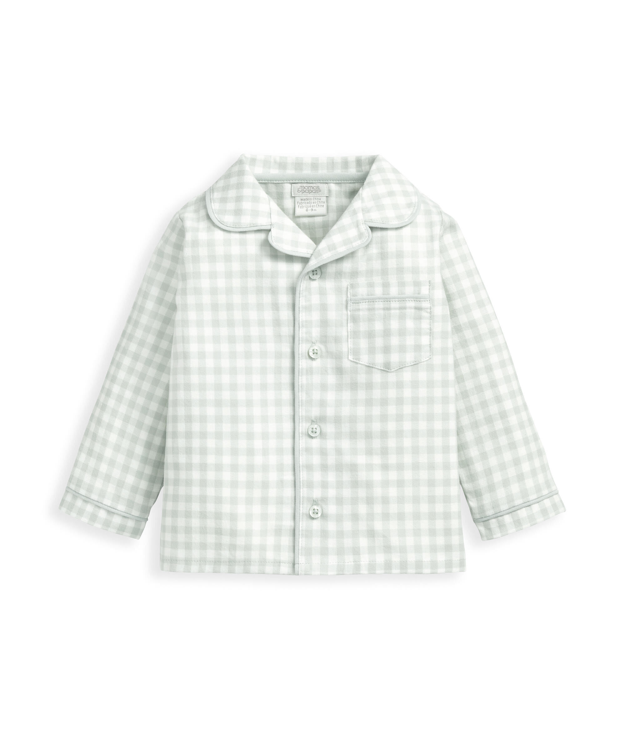 Blue Check Woven Pyjamas image number 3