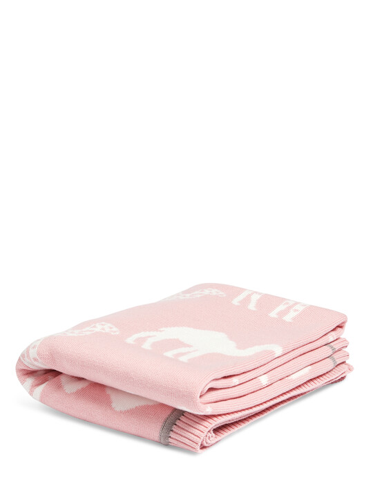Knitted Blanket (70x90cm) - Pink Camel image number 1