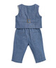 Woven Waistcoat & Trouser Outfit Set - Blue image number 3