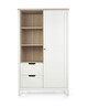 Harwell 4 Piece Cotbed with Dresser Changer, Wardrobe, and Essential Fibre Mattress Set- White image number 4