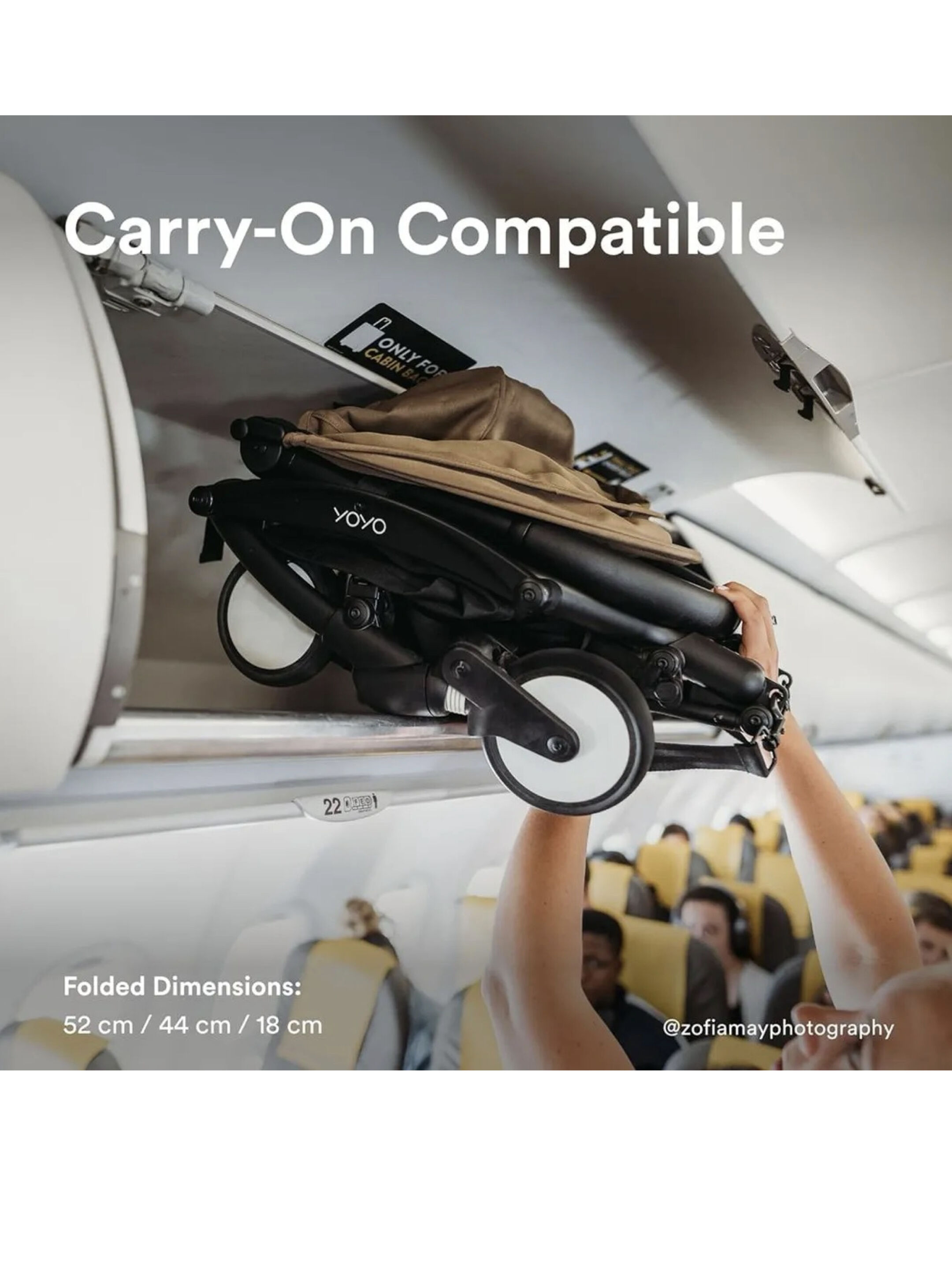 Stokke YOYO3 Full Stroller with Black Frame, 0+ Newborn and 6+ Color Pack - Olive (3 pieces) image number 7