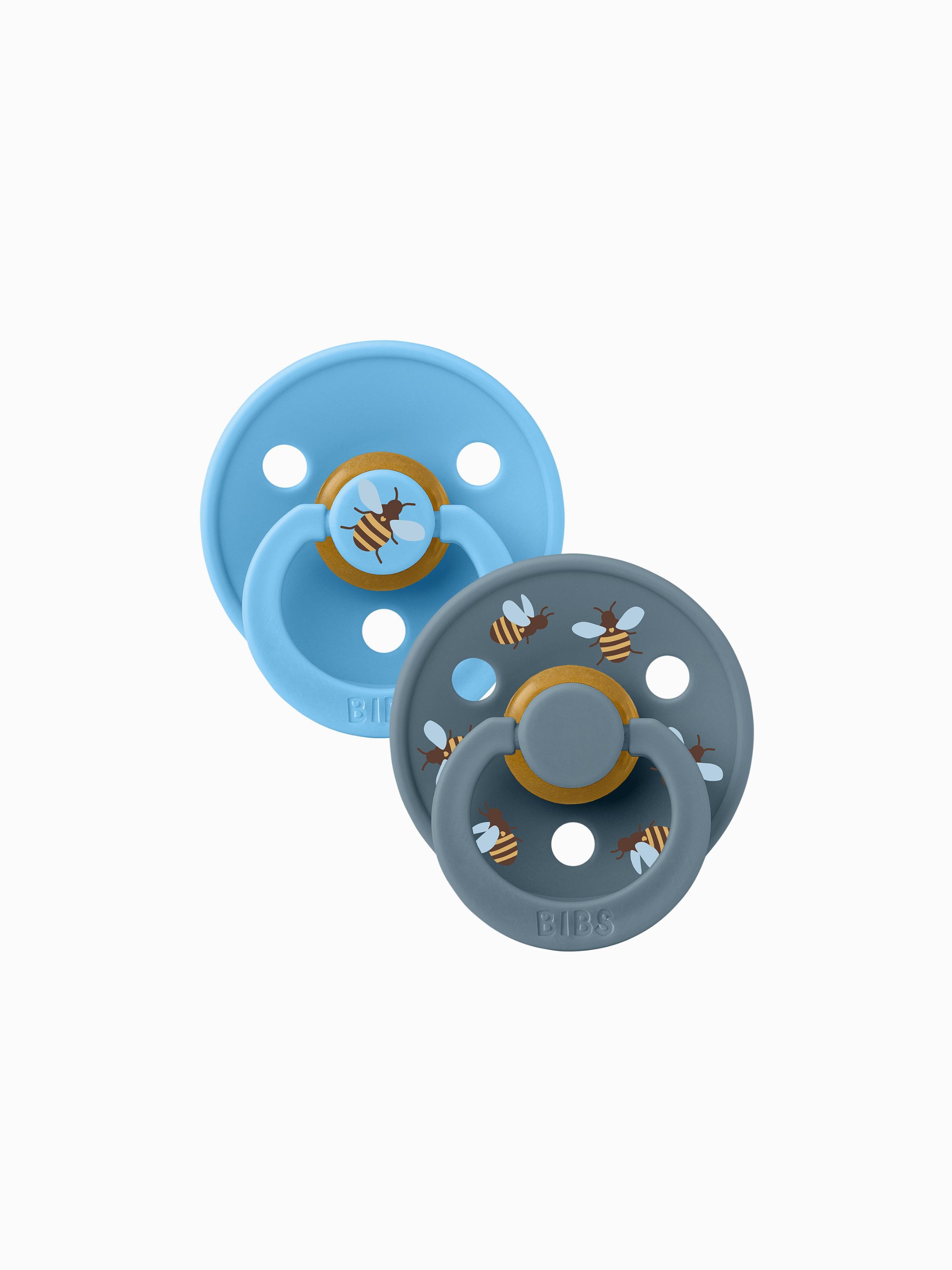 BIBS Pacifier Studio Colour 2 PACK Bumblebee Latex Size 2 Breeze Mix