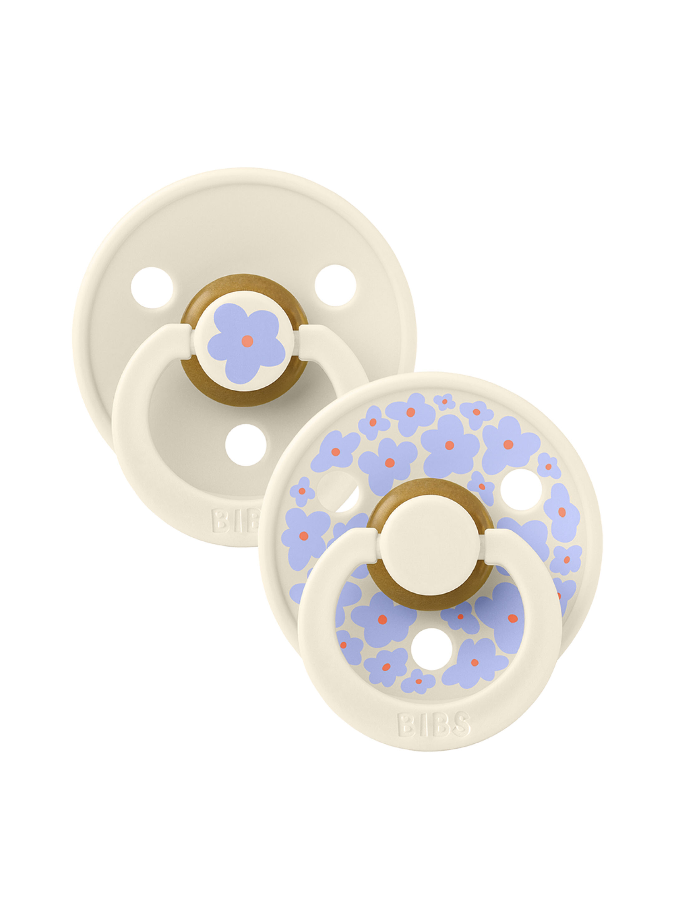 Bibs 2 Pack Colour Daisy Latex S2 - Ivory Mix (6+ months) image number 1