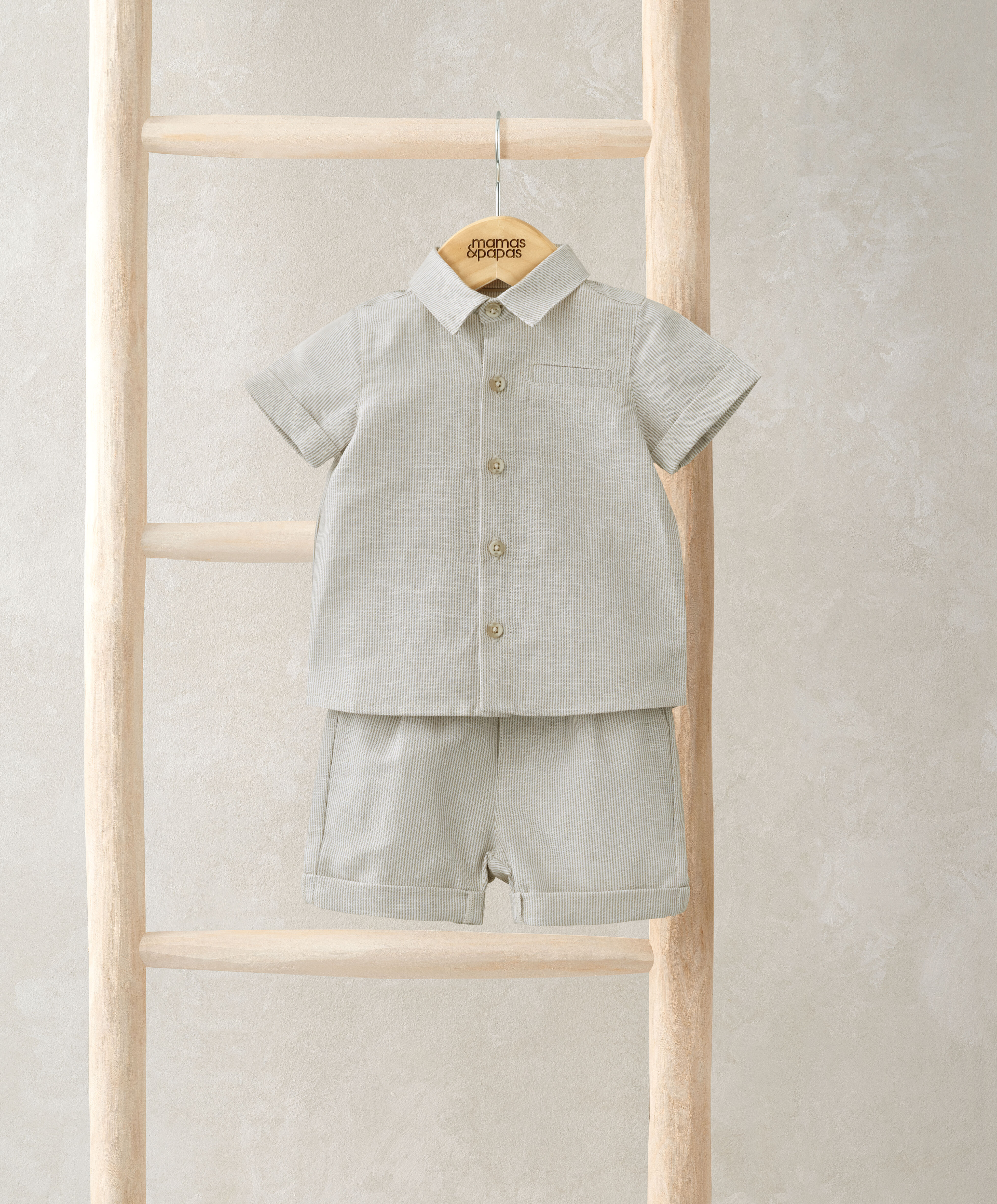 2 Piece Stripe Shirt & Short Set